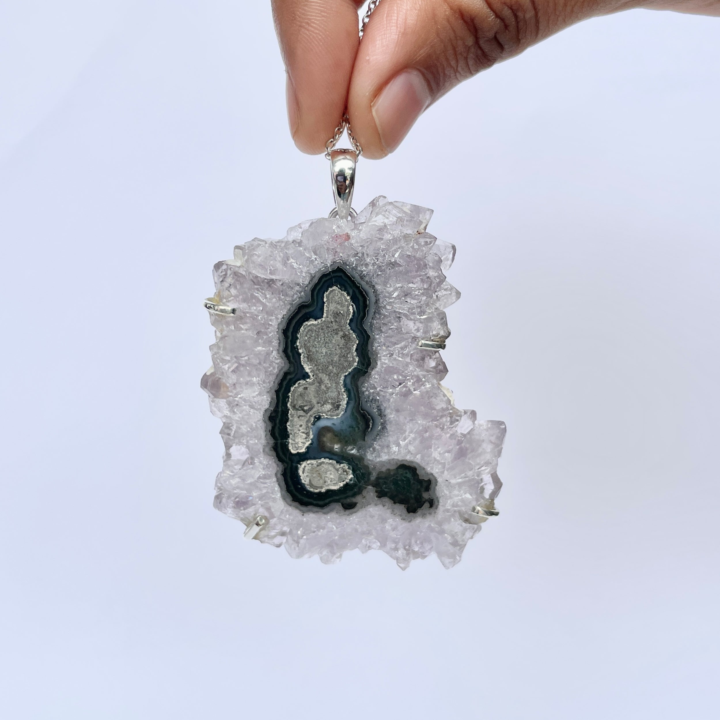 Amethyst Stalactite Pendant-(ASL-P-375.)