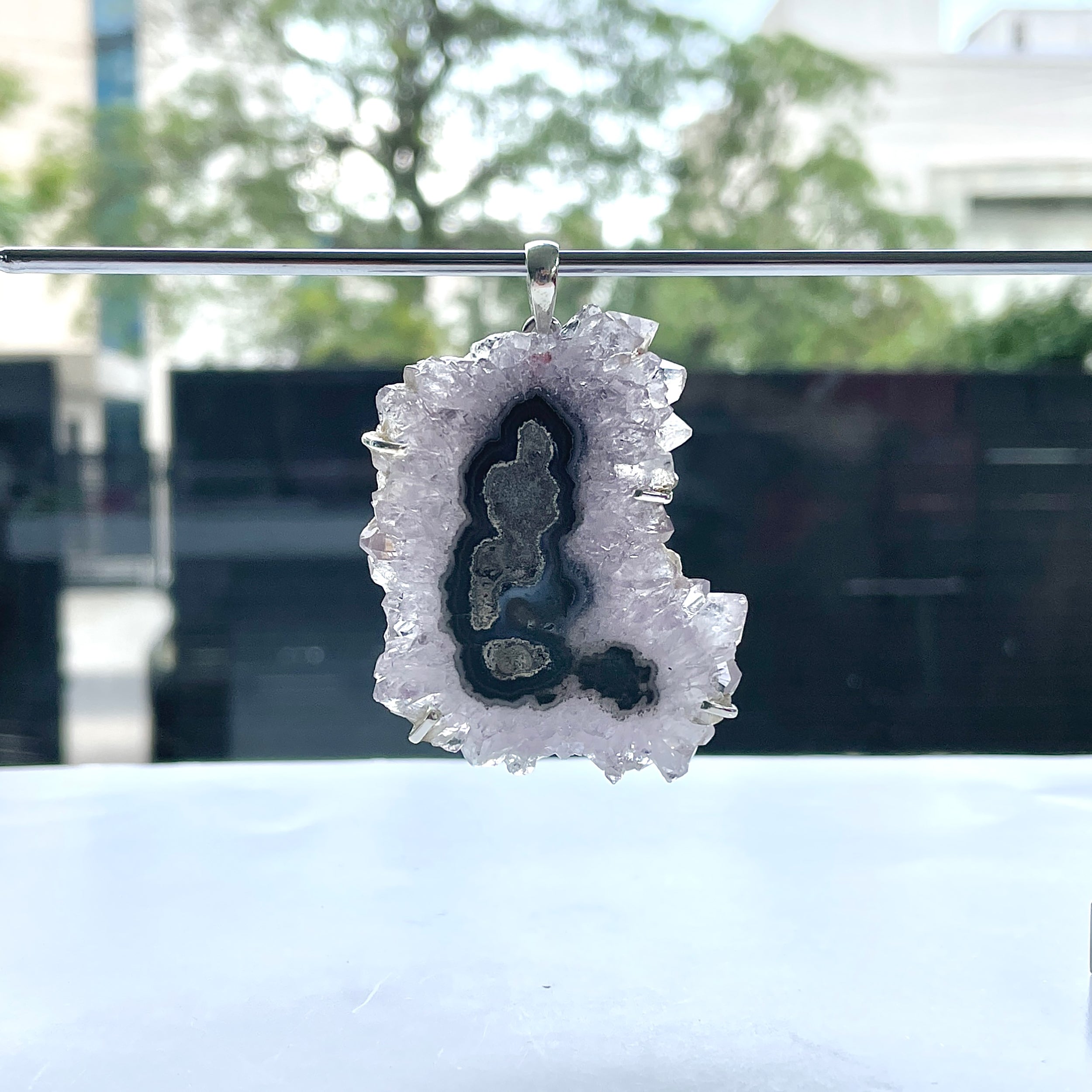 Amethyst Stalactite Pendant-(ASL-P-375.)