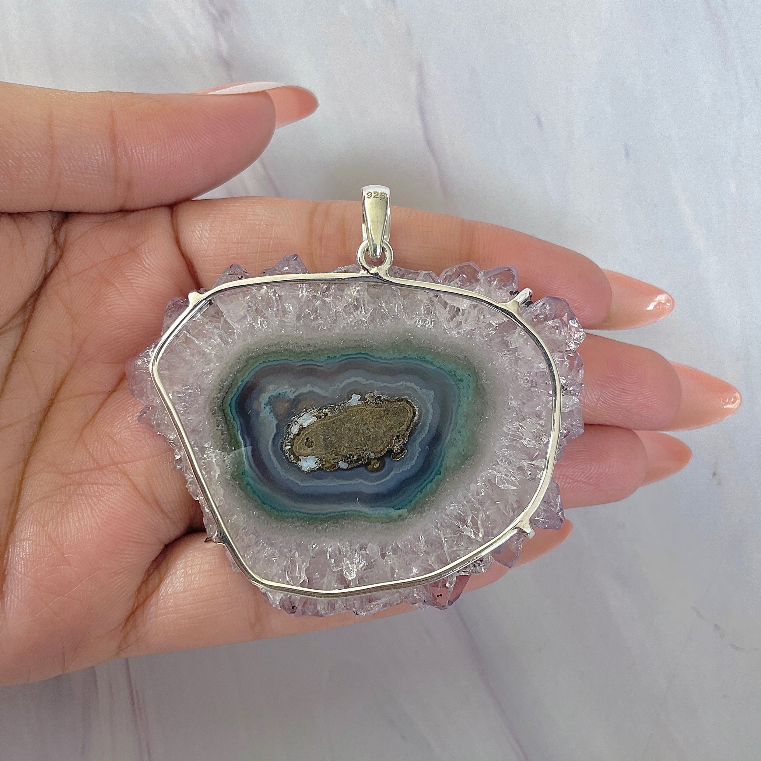 Amethyst Stalactite Pendant-(ASL-P-376.)
