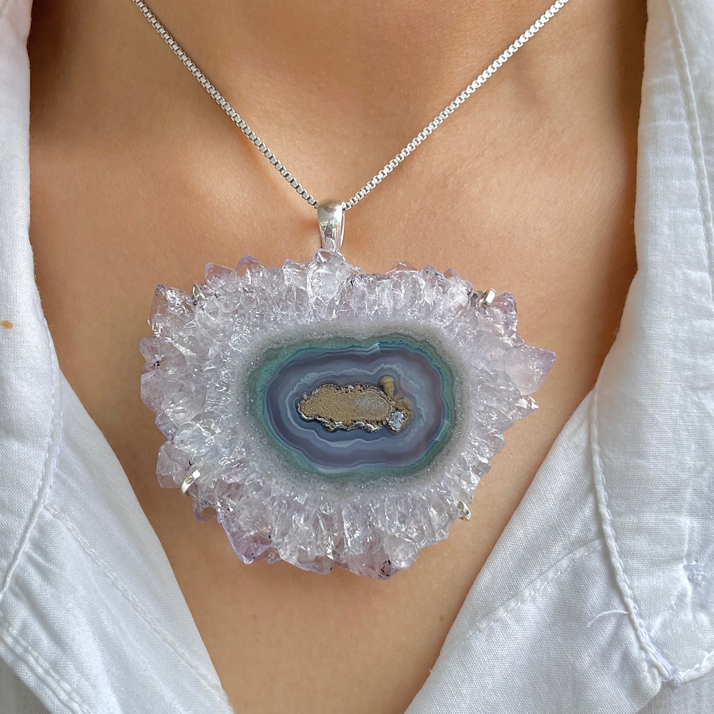 Amethyst Stalactite Pendant-(ASL-P-376.)