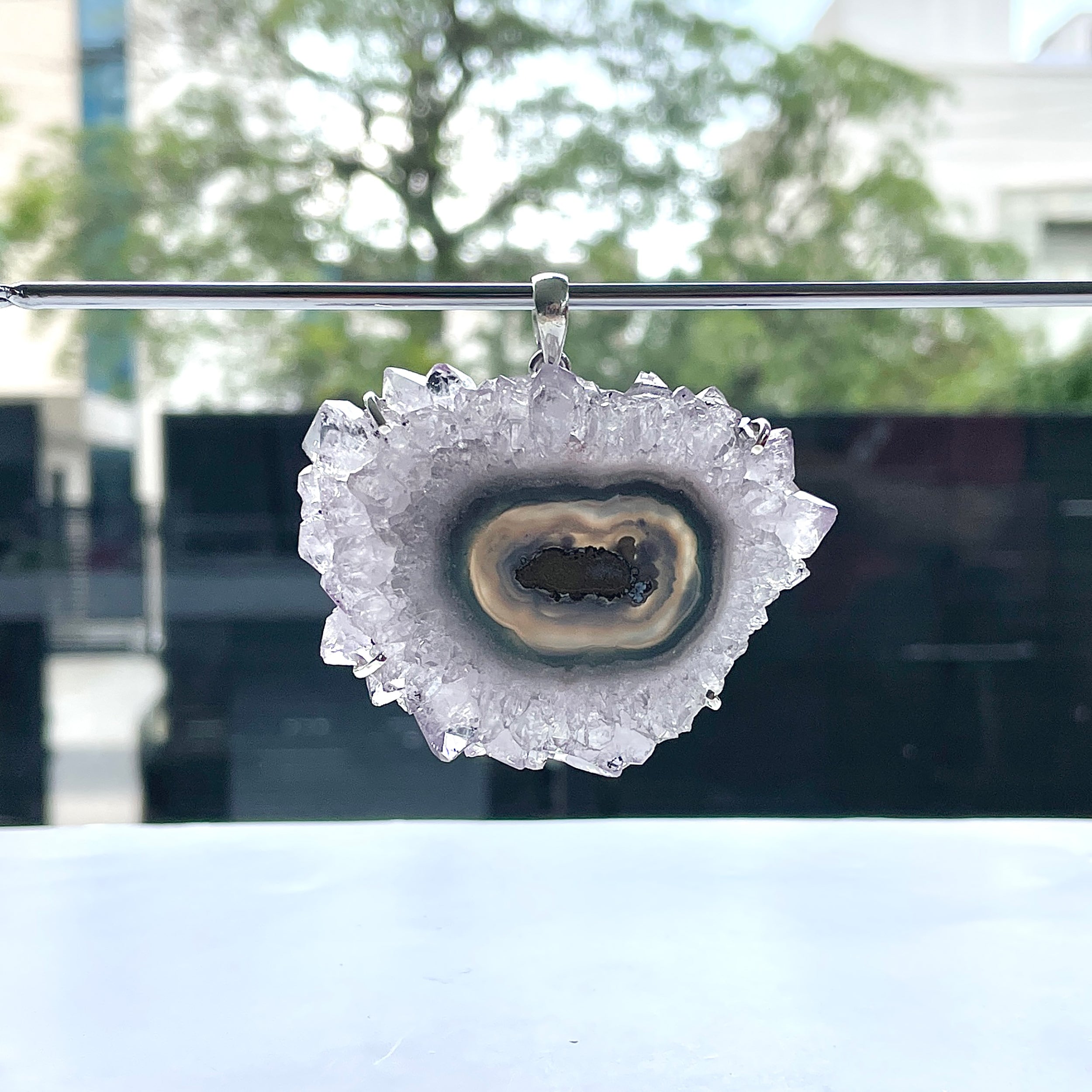 Amethyst Stalactite Pendant-(ASL-P-376.)