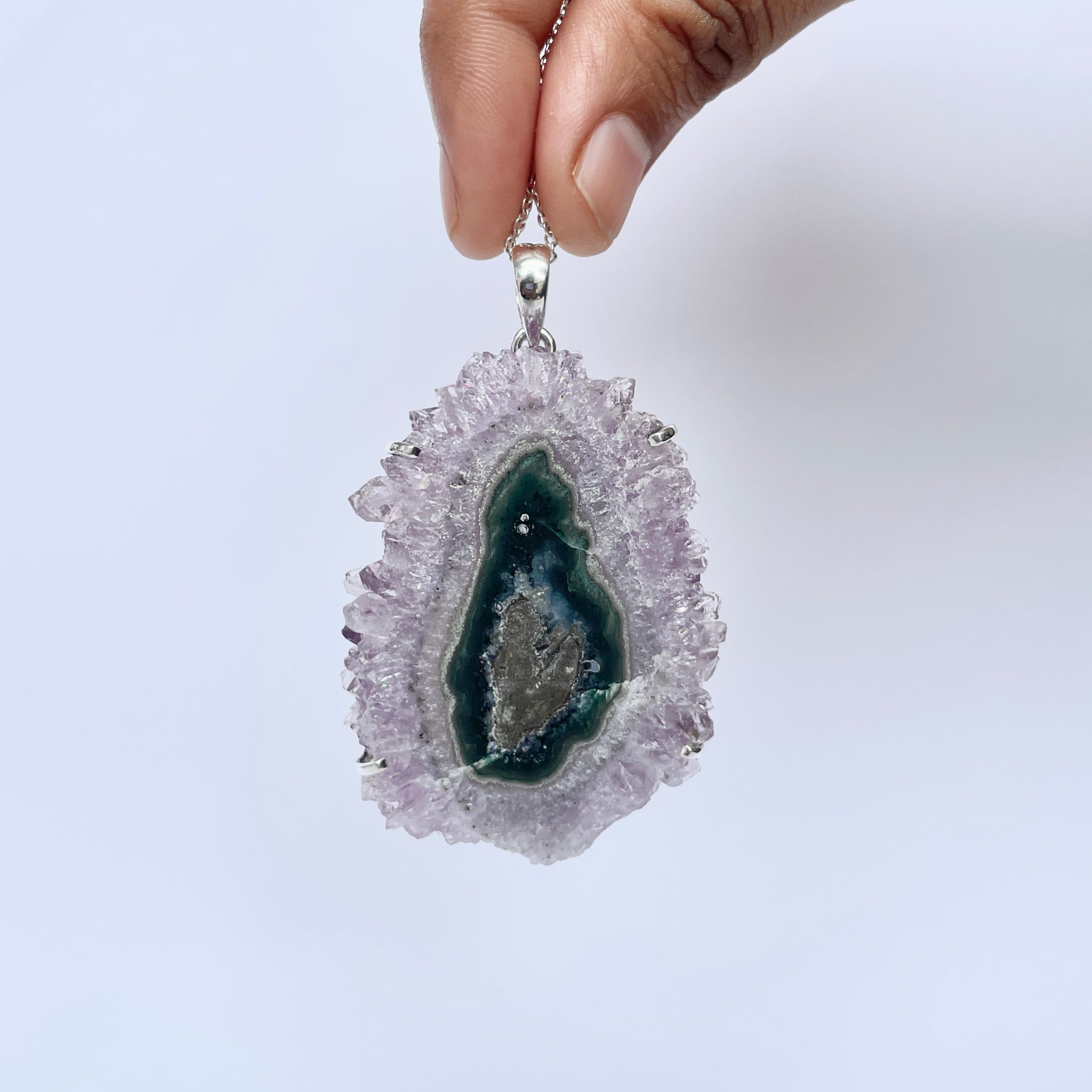 Amethyst Stalactite Pendant-(ASL-P-377.)