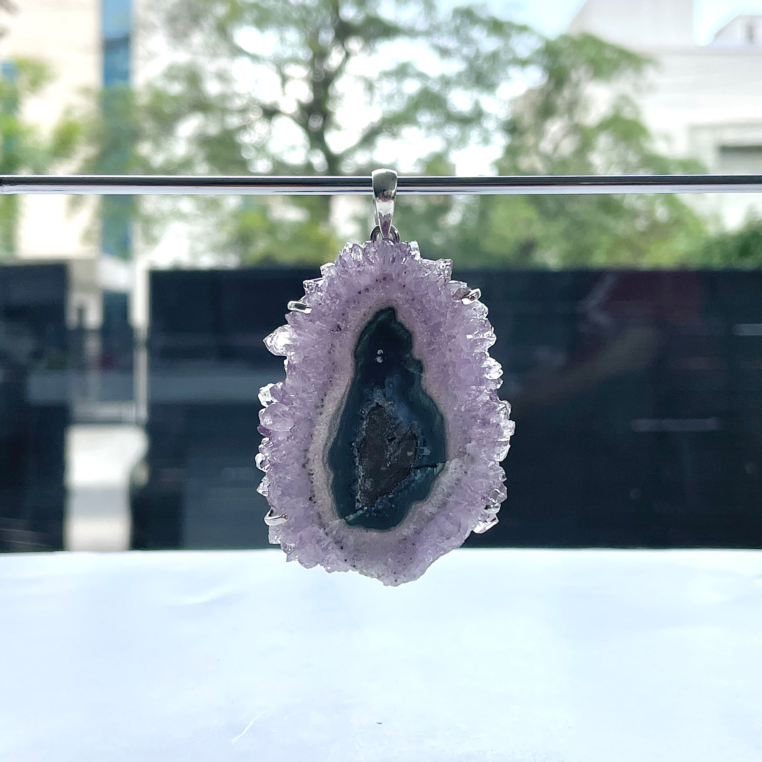 Amethyst Stalactite Pendant-(ASL-P-377.)
