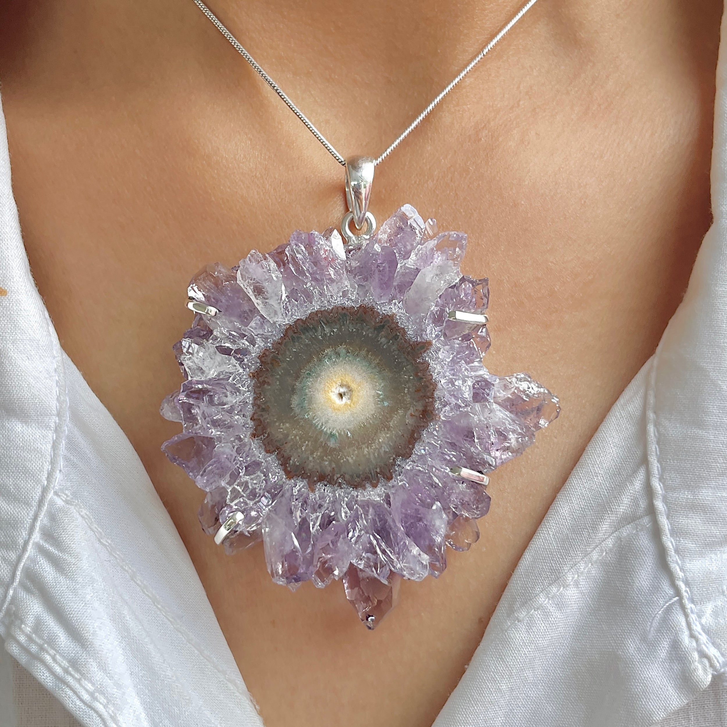 Amethyst Stalactite Pendant-(ASL-P-378.)