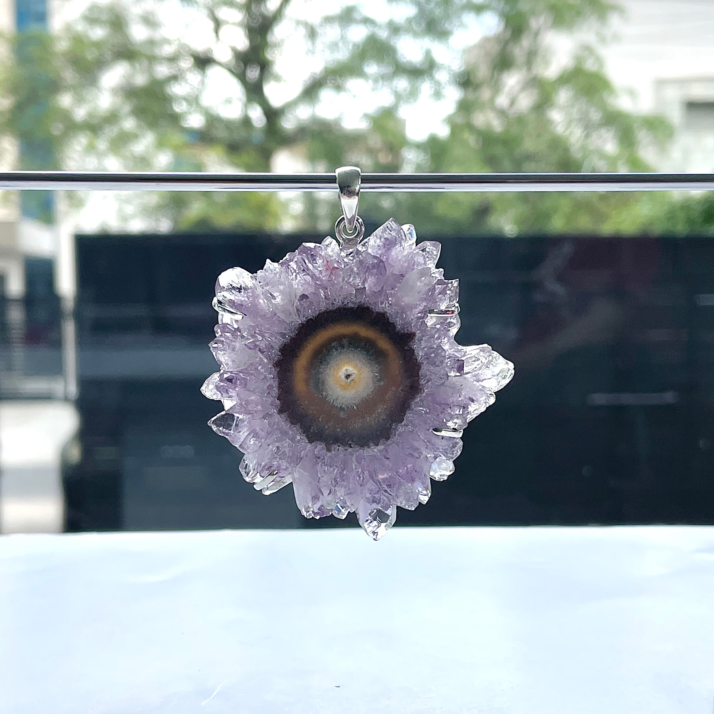 Amethyst Stalactite Pendant-(ASL-P-378.)