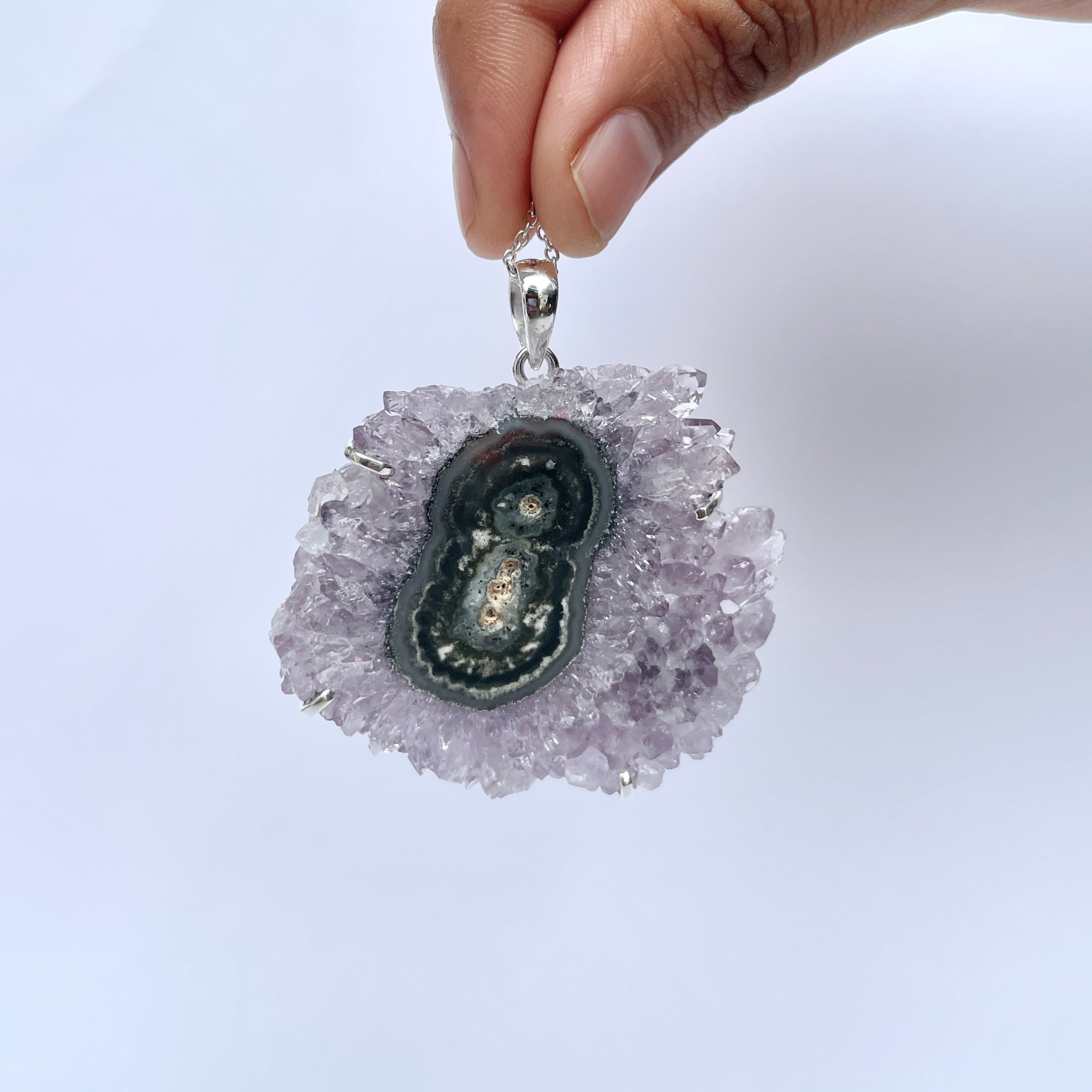 Amethyst Stalactite Pendant-(ASL-P-379.)