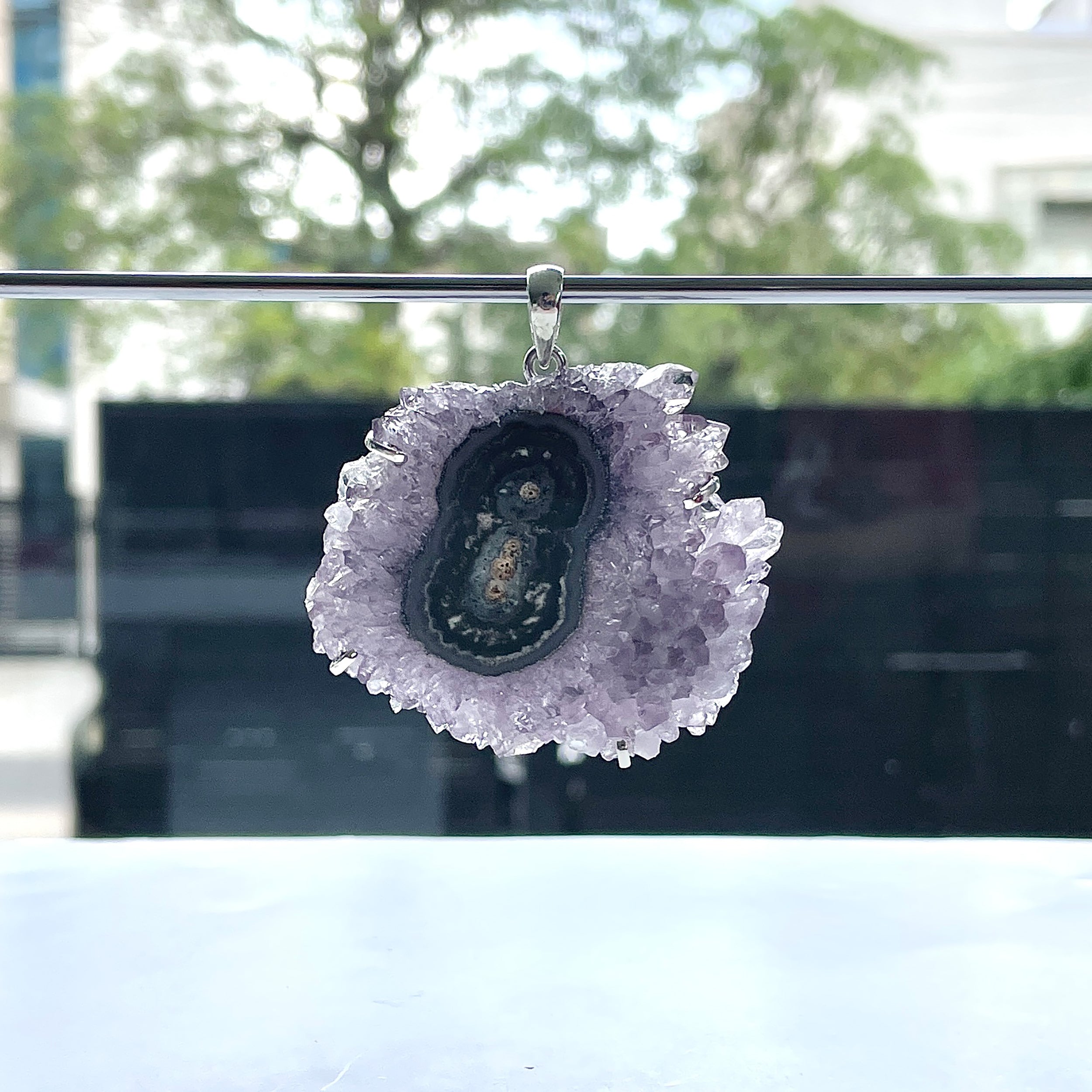 Amethyst Stalactite Pendant-(ASL-P-379.)