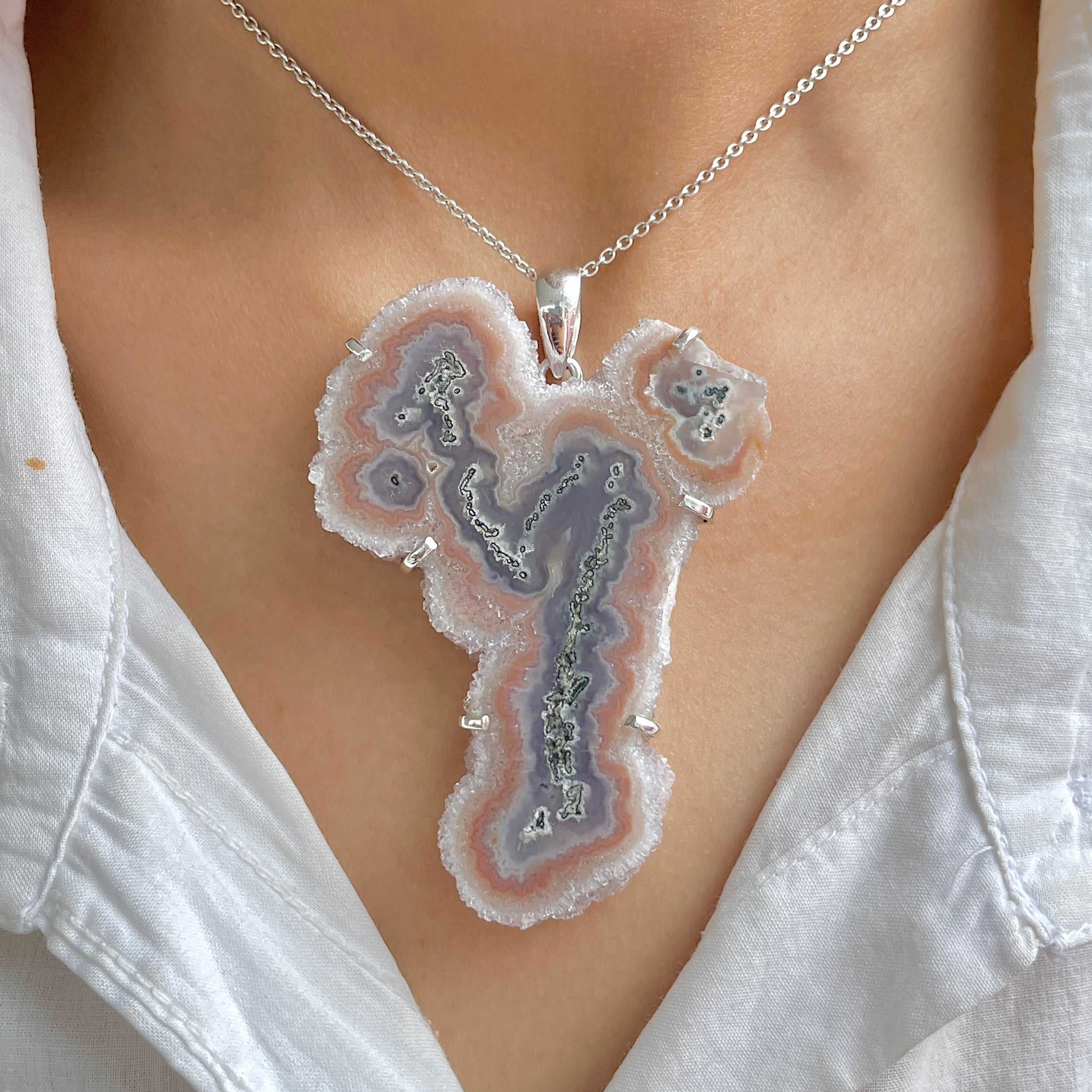Amethyst Stalactite Pendant-(ASL-P-380.)