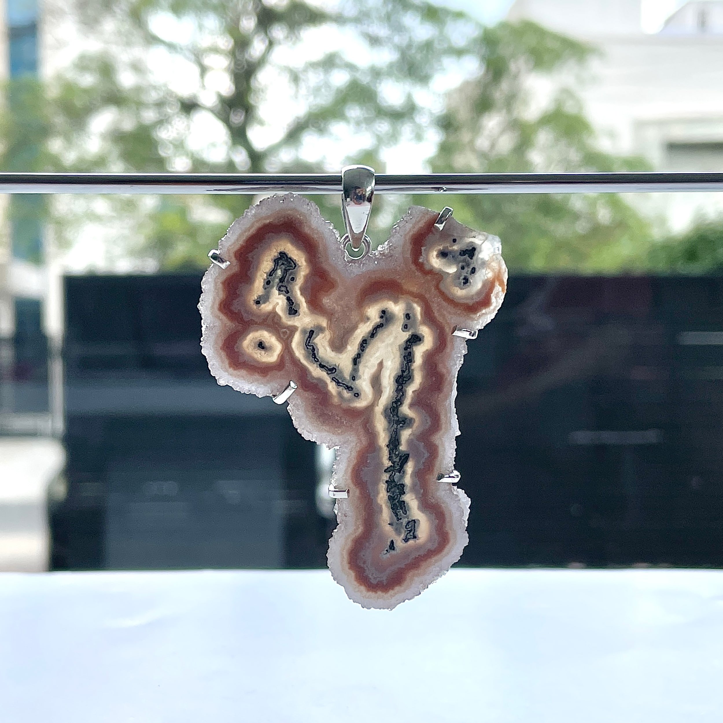 Amethyst Stalactite Pendant-(ASL-P-380.)
