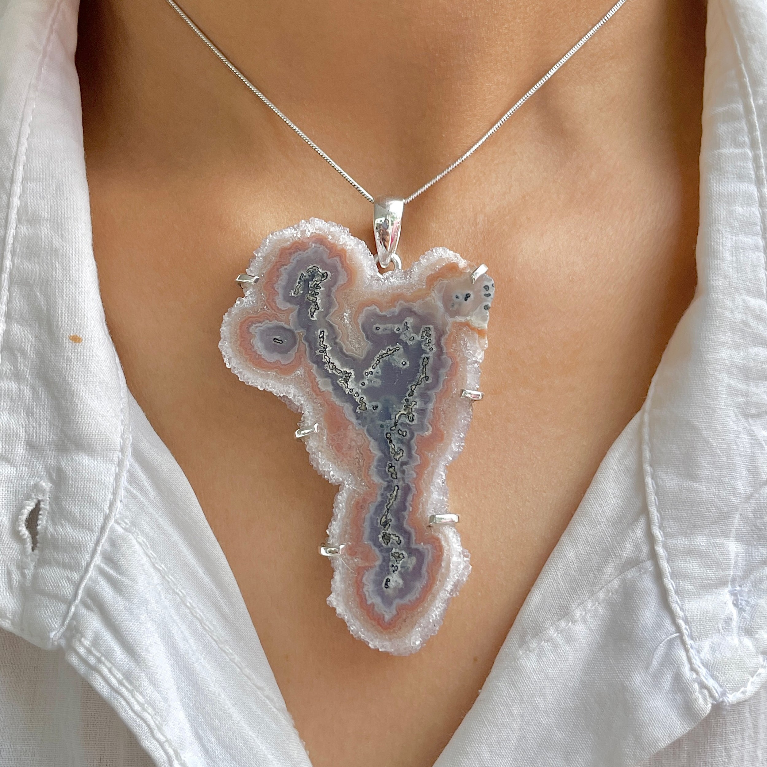 Amethyst Stalactite Pendant-(ASL-P-381.)