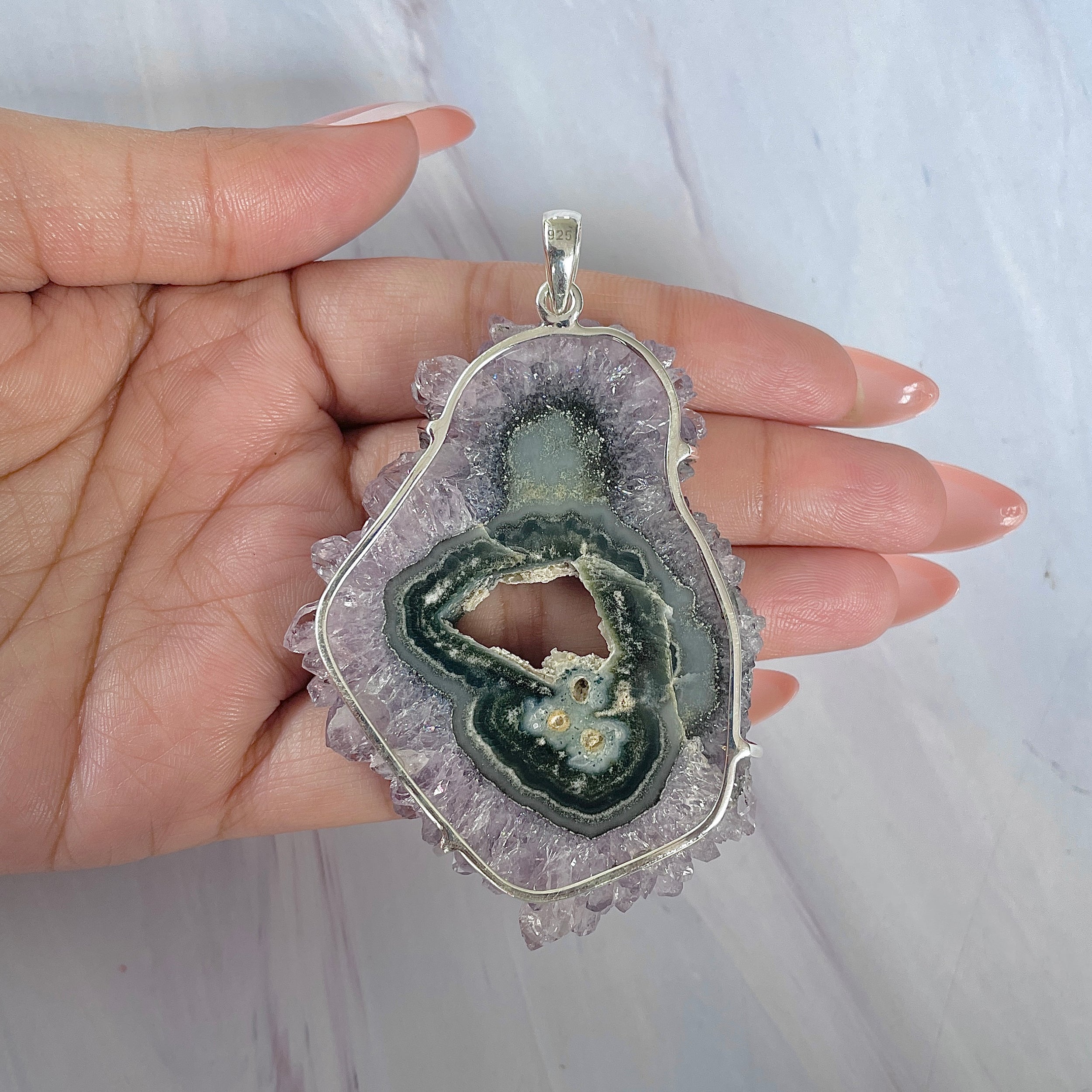 Amethyst Stalactite Pendant-(ASL-P-382.)