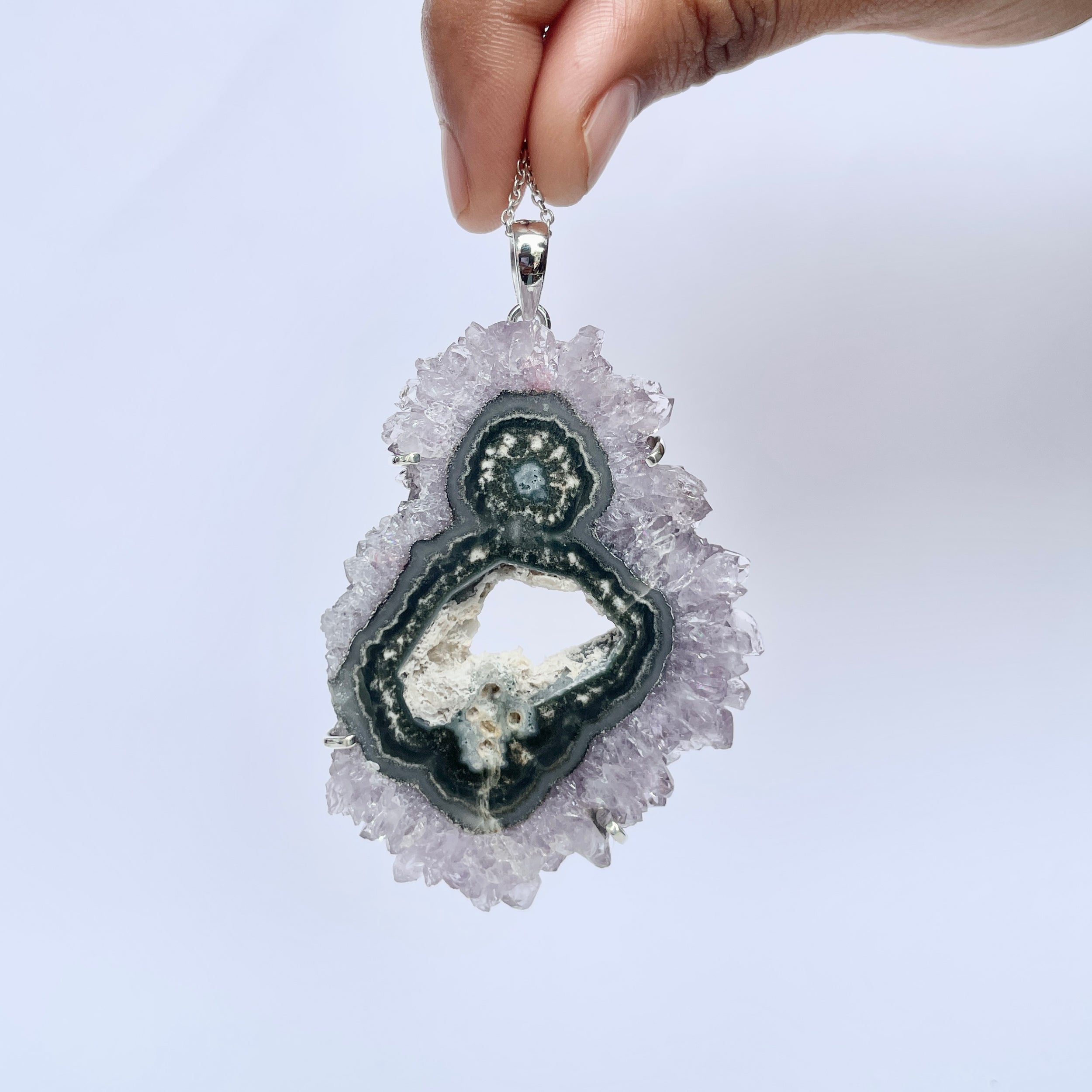 Amethyst Stalactite Pendant-(ASL-P-382.)