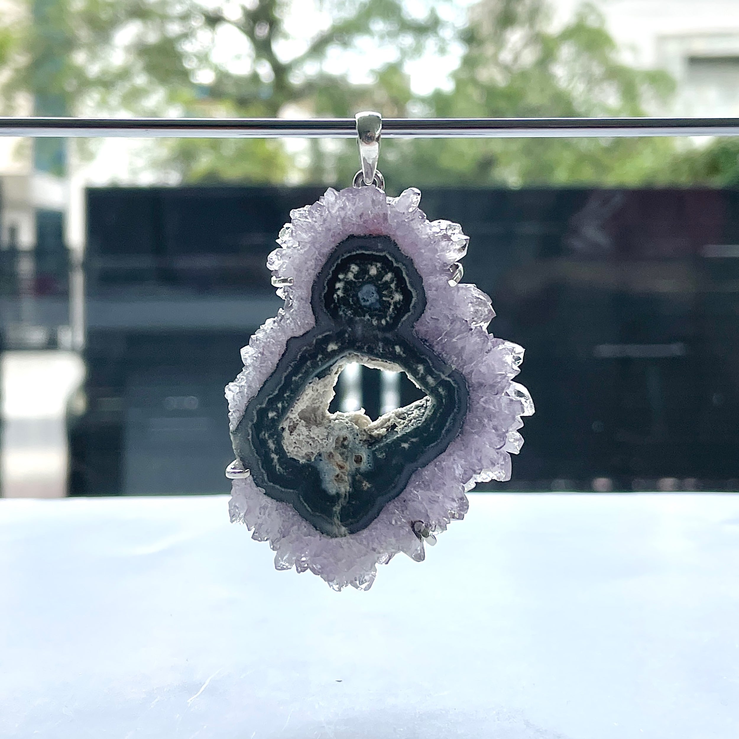 Amethyst Stalactite Pendant-(ASL-P-382.)