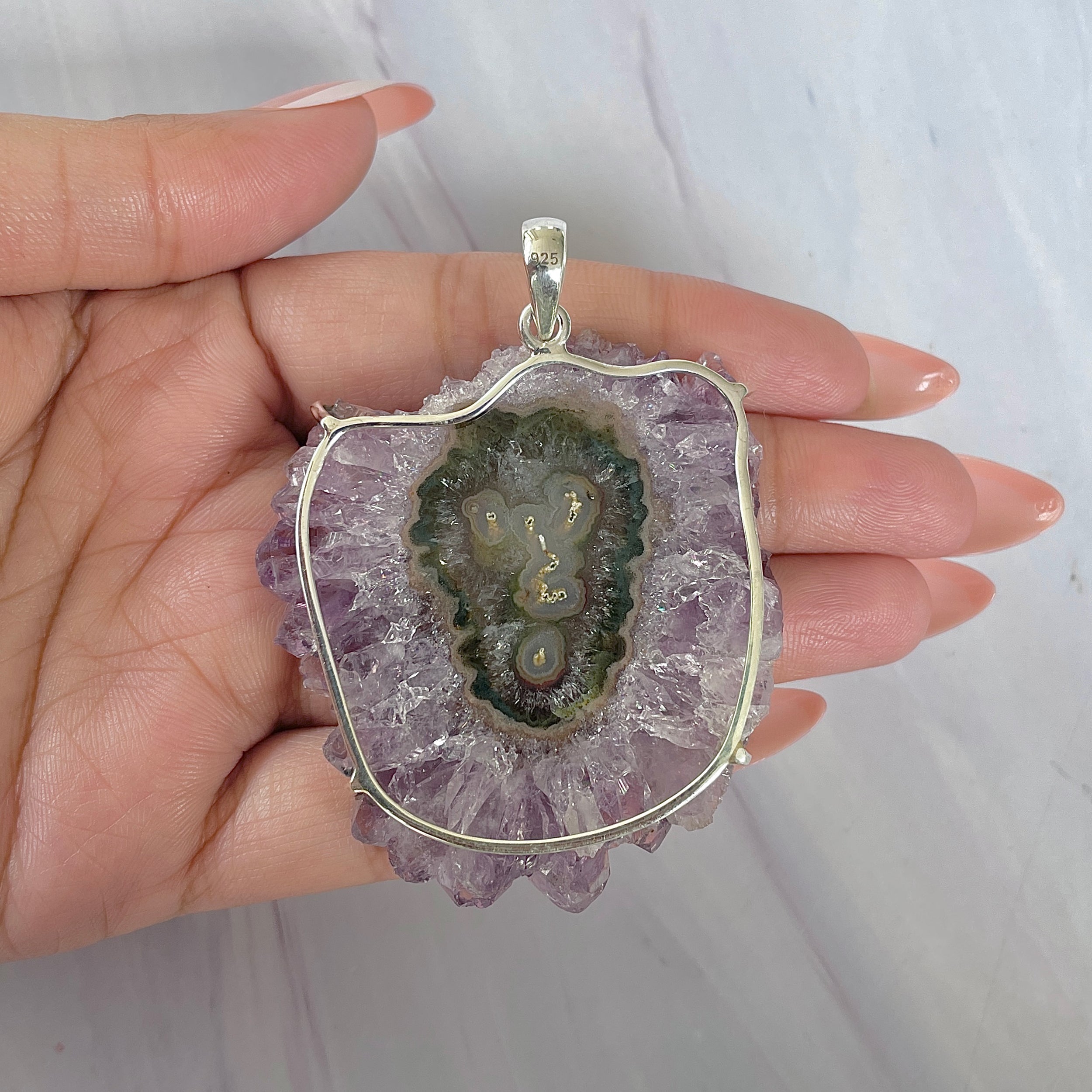 Amethyst Stalactite Pendant-(ASL-P-383.)