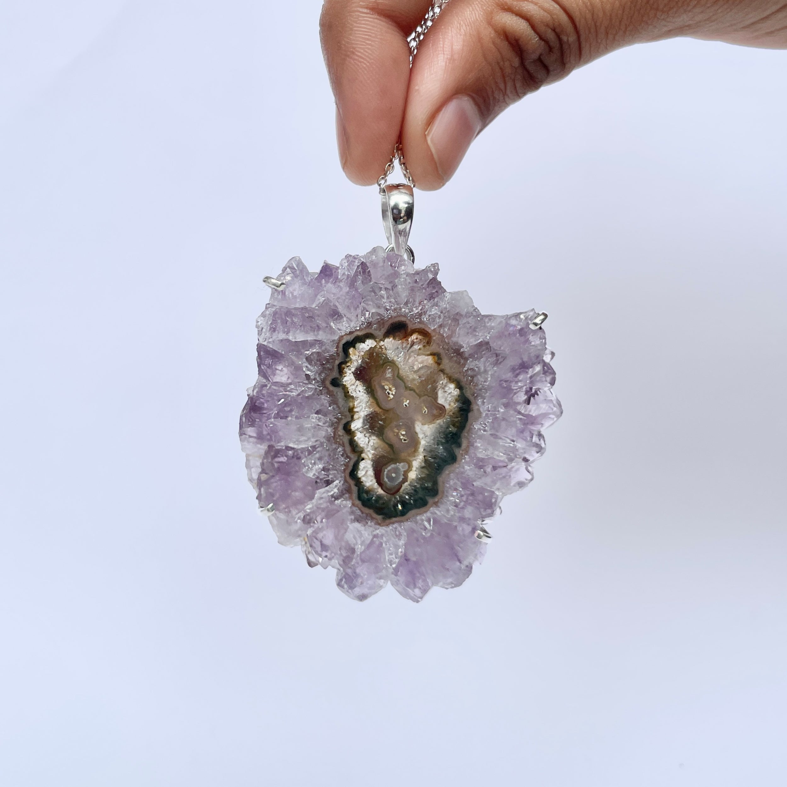 Amethyst Stalactite Pendant-(ASL-P-383.)