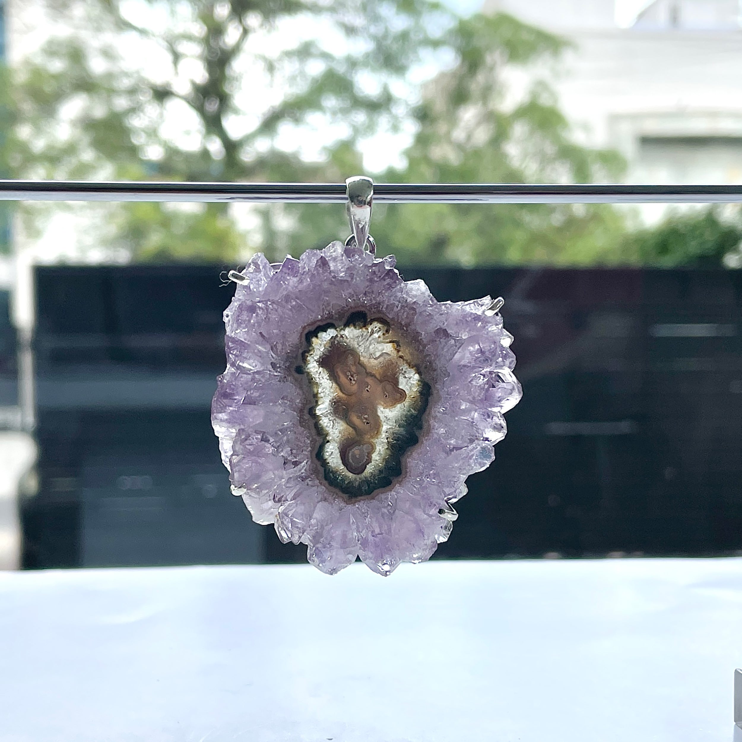 Amethyst Stalactite Pendant-(ASL-P-383.)