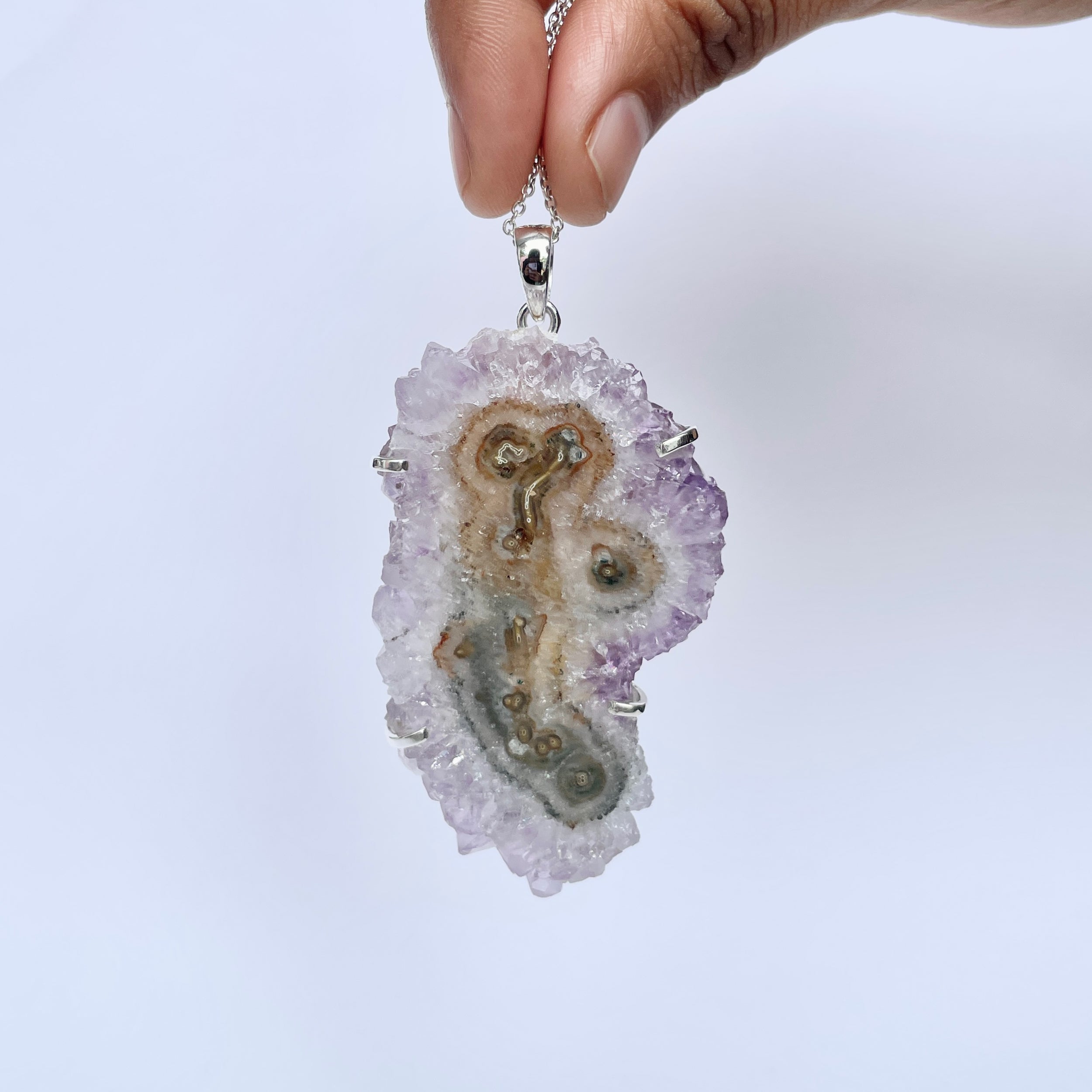 Amethyst Stalactite Pendant-(ASL-P-385.)
