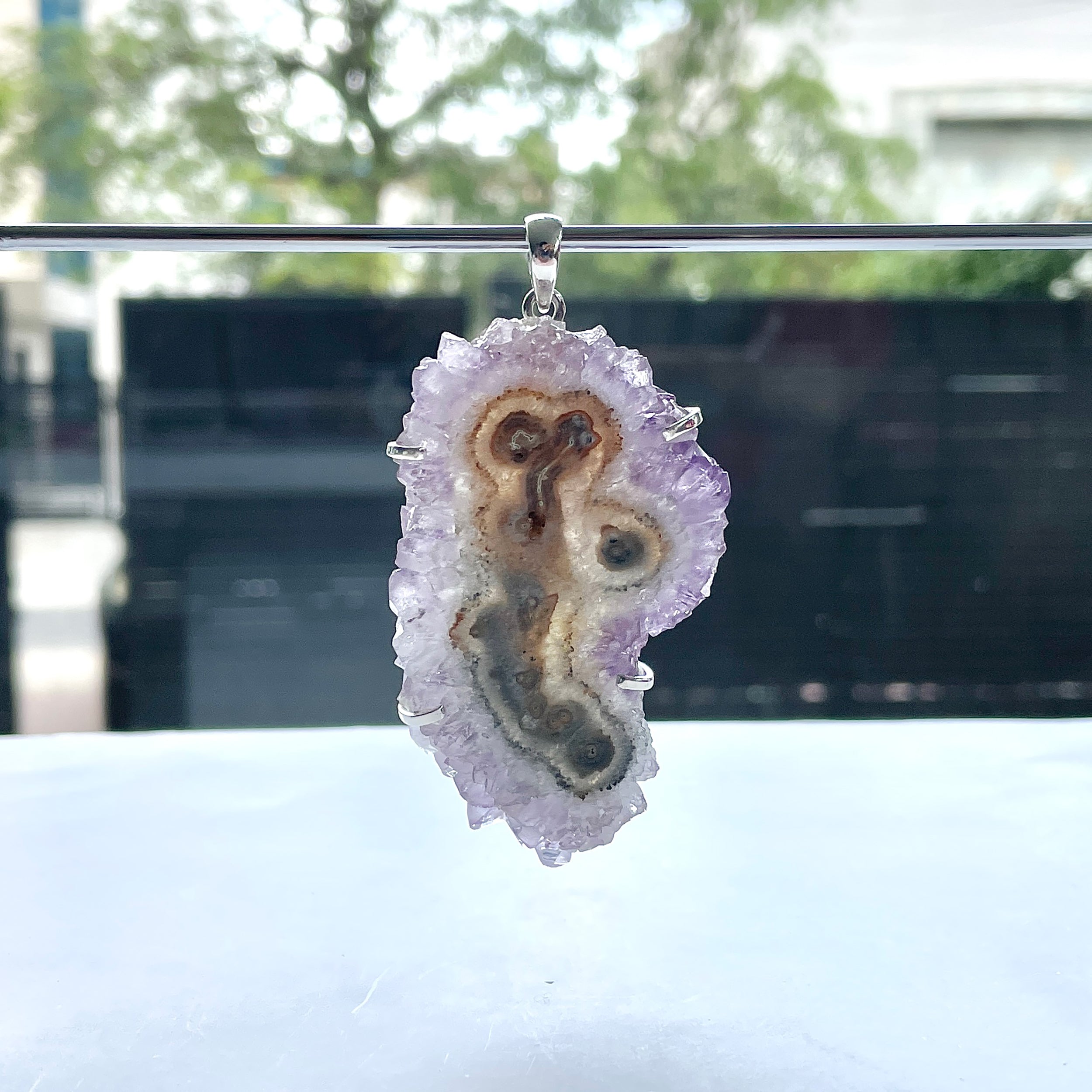 Amethyst Stalactite Pendant-(ASL-P-385.)