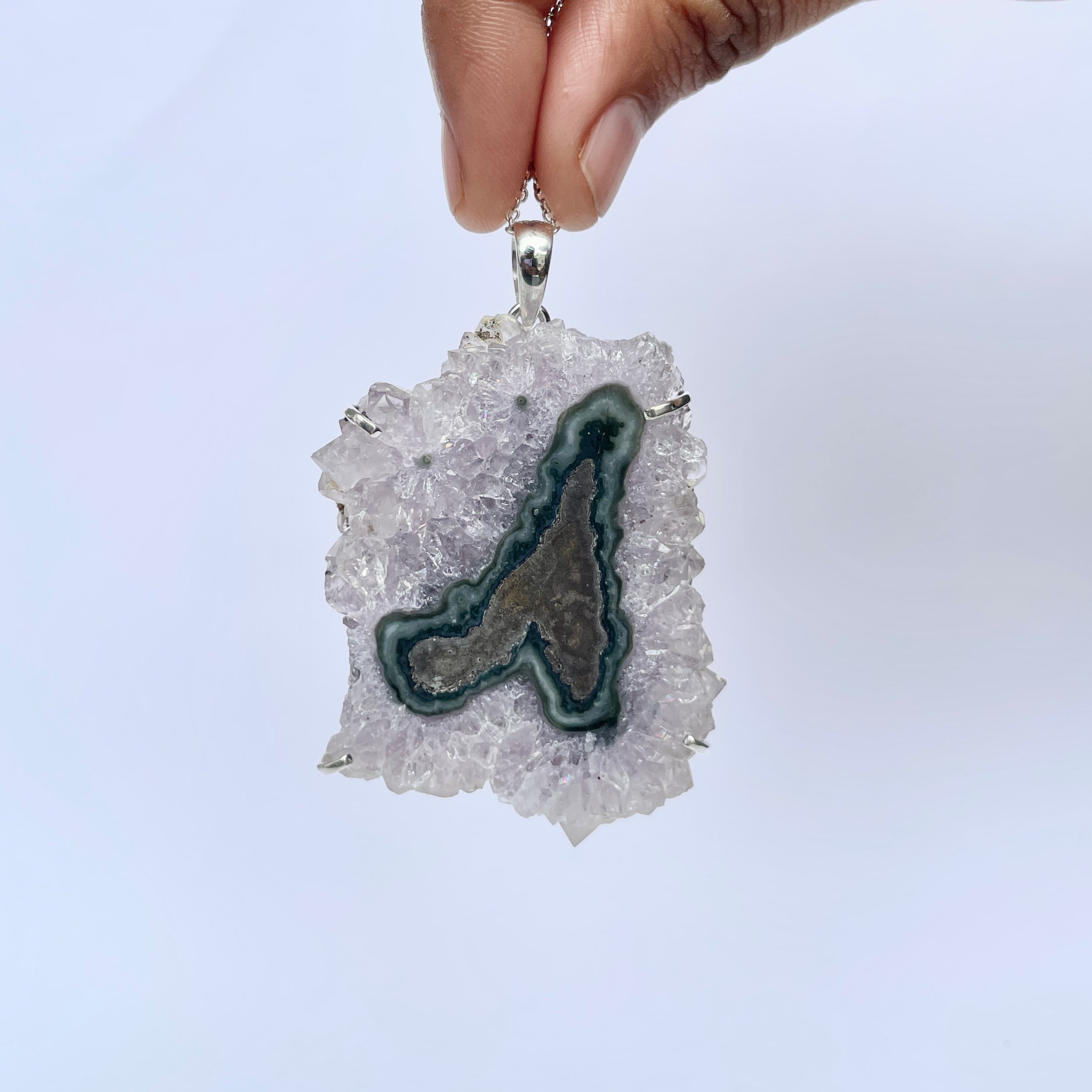 Amethyst Stalactite Pendant-(ASL-P-386.)