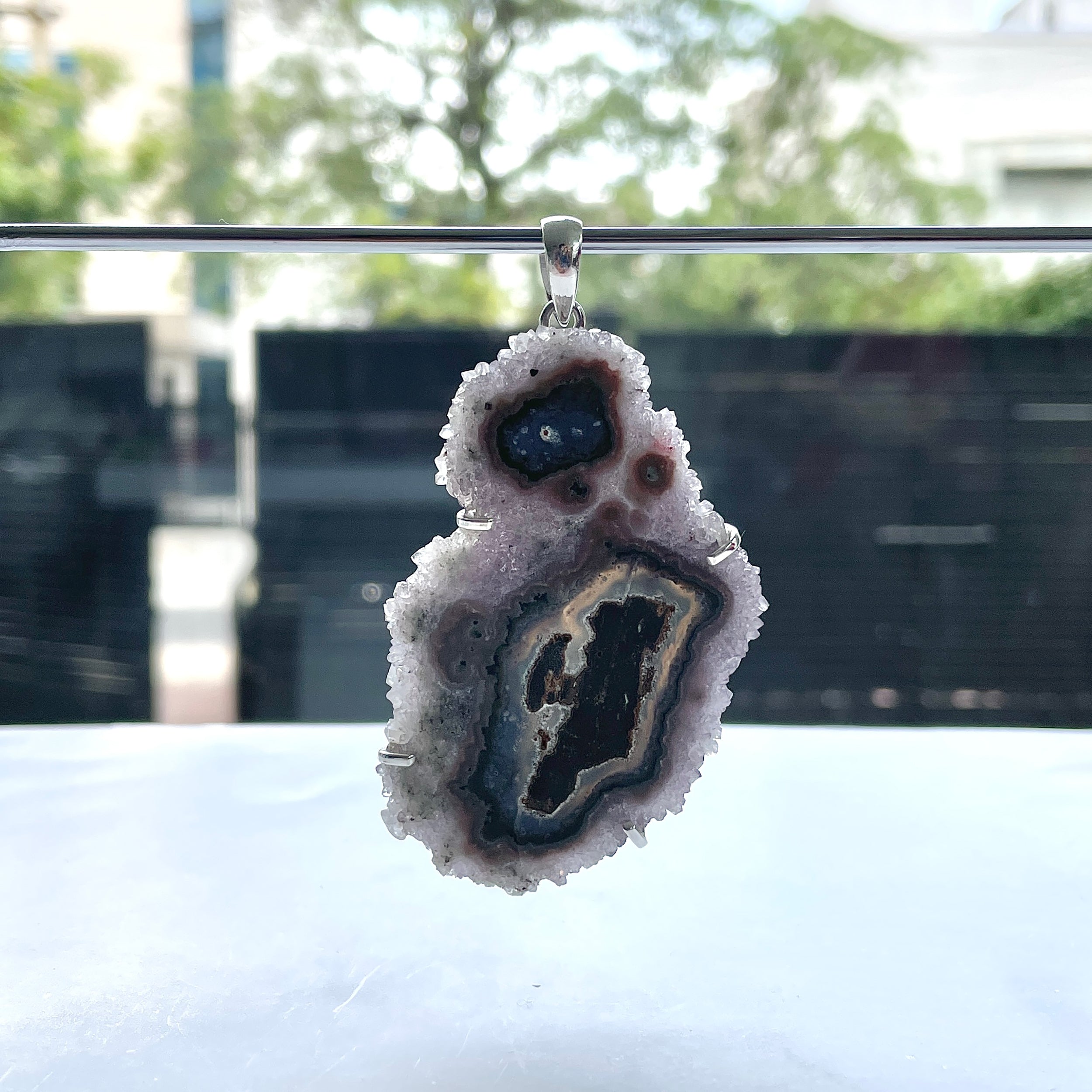 Amethyst Stalactite Pendant-(ASL-P-387.)