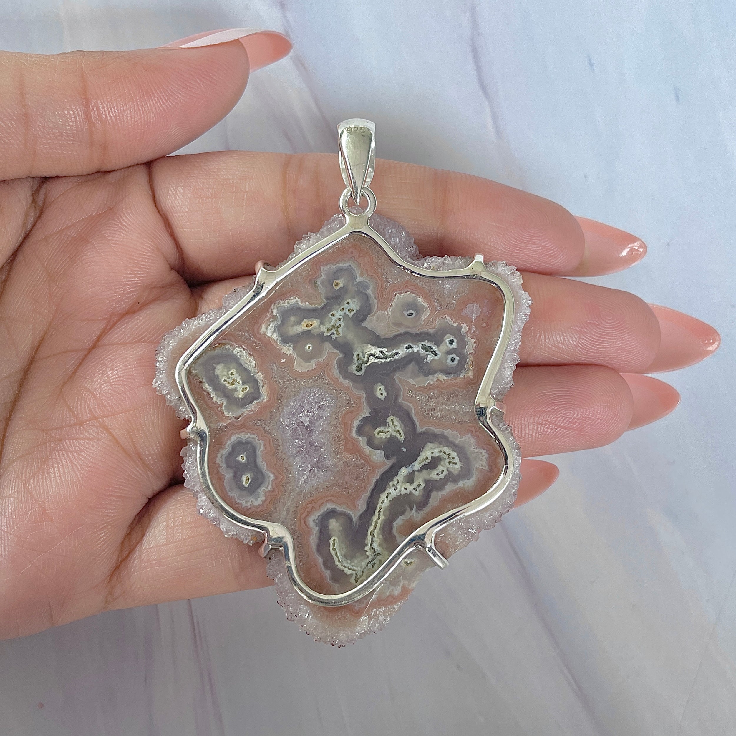 Amethyst Stalactite Pendant-(ASL-P-388.)