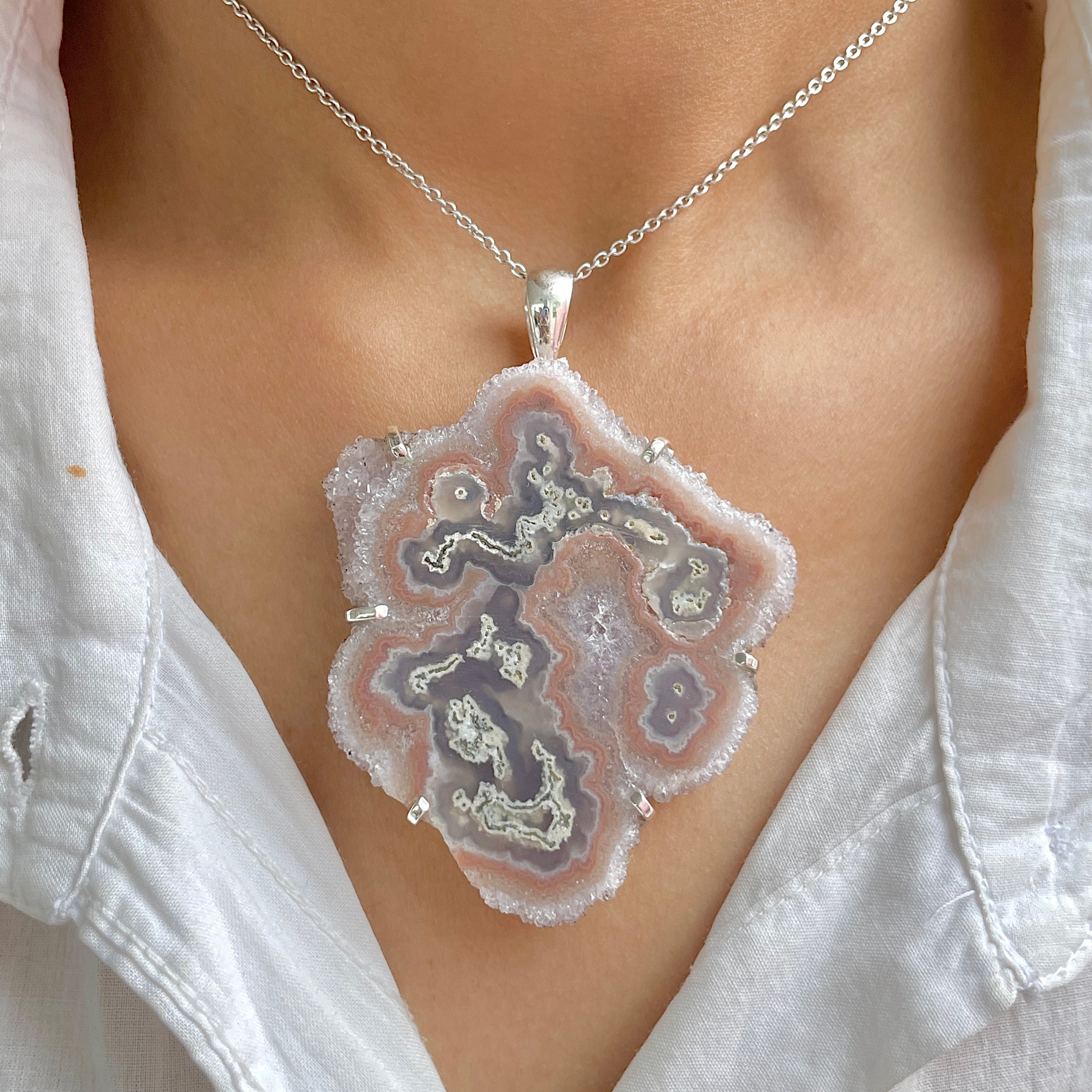 Amethyst Stalactite Pendant-(ASL-P-388.)