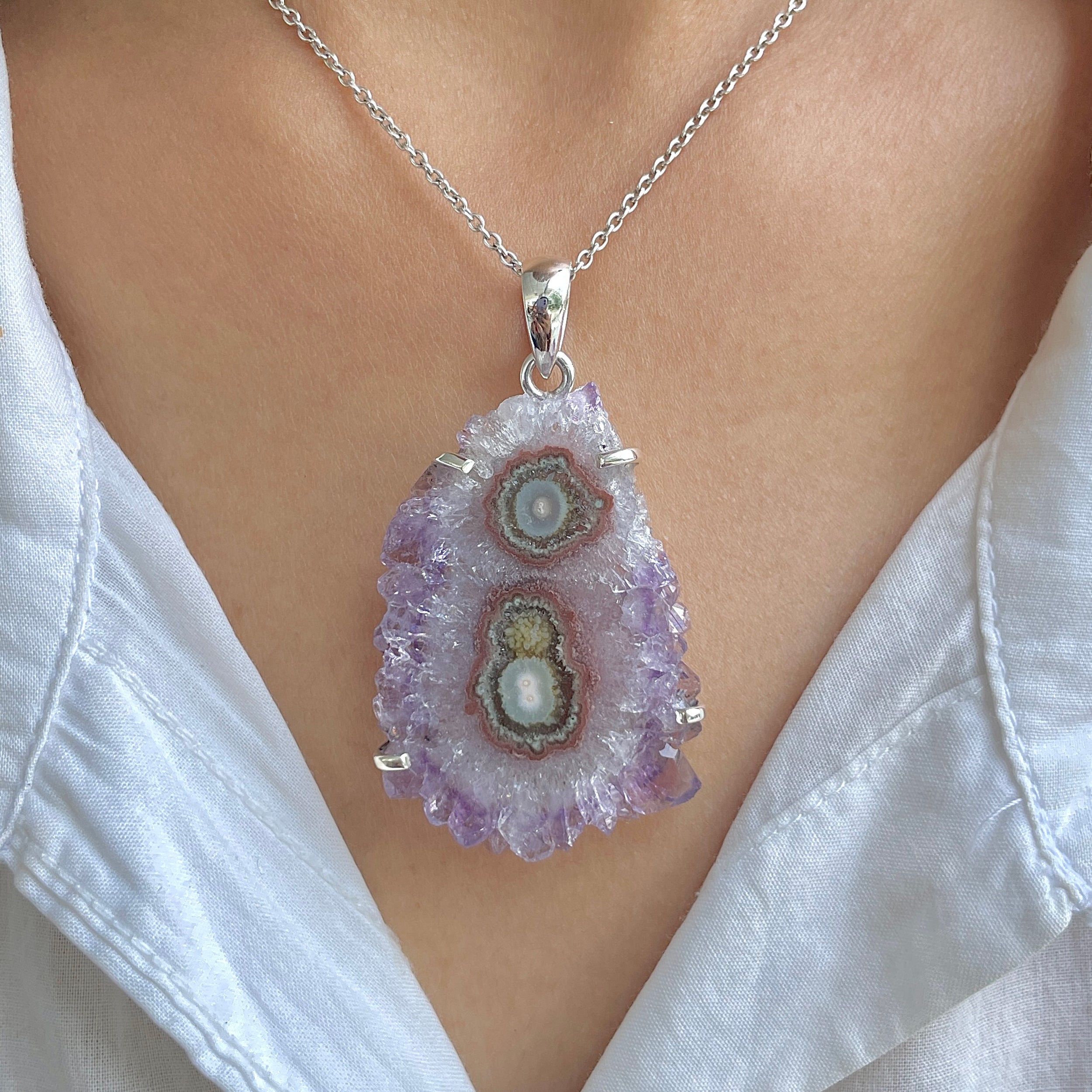 Amethyst Stalactite Pendant-(ASL-P-39.)