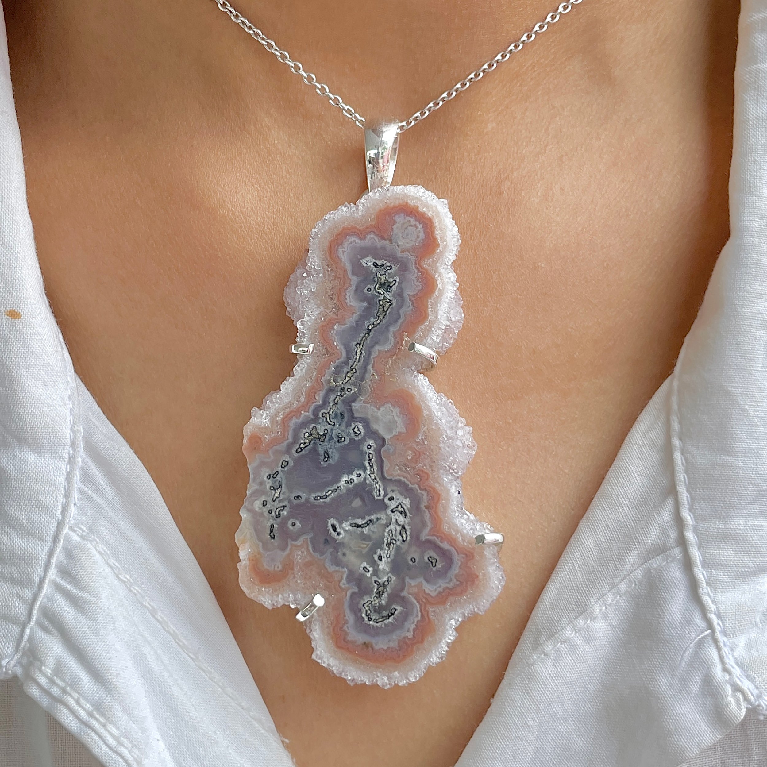 Amethyst Stalactite Pendant-(ASL-P-391.)