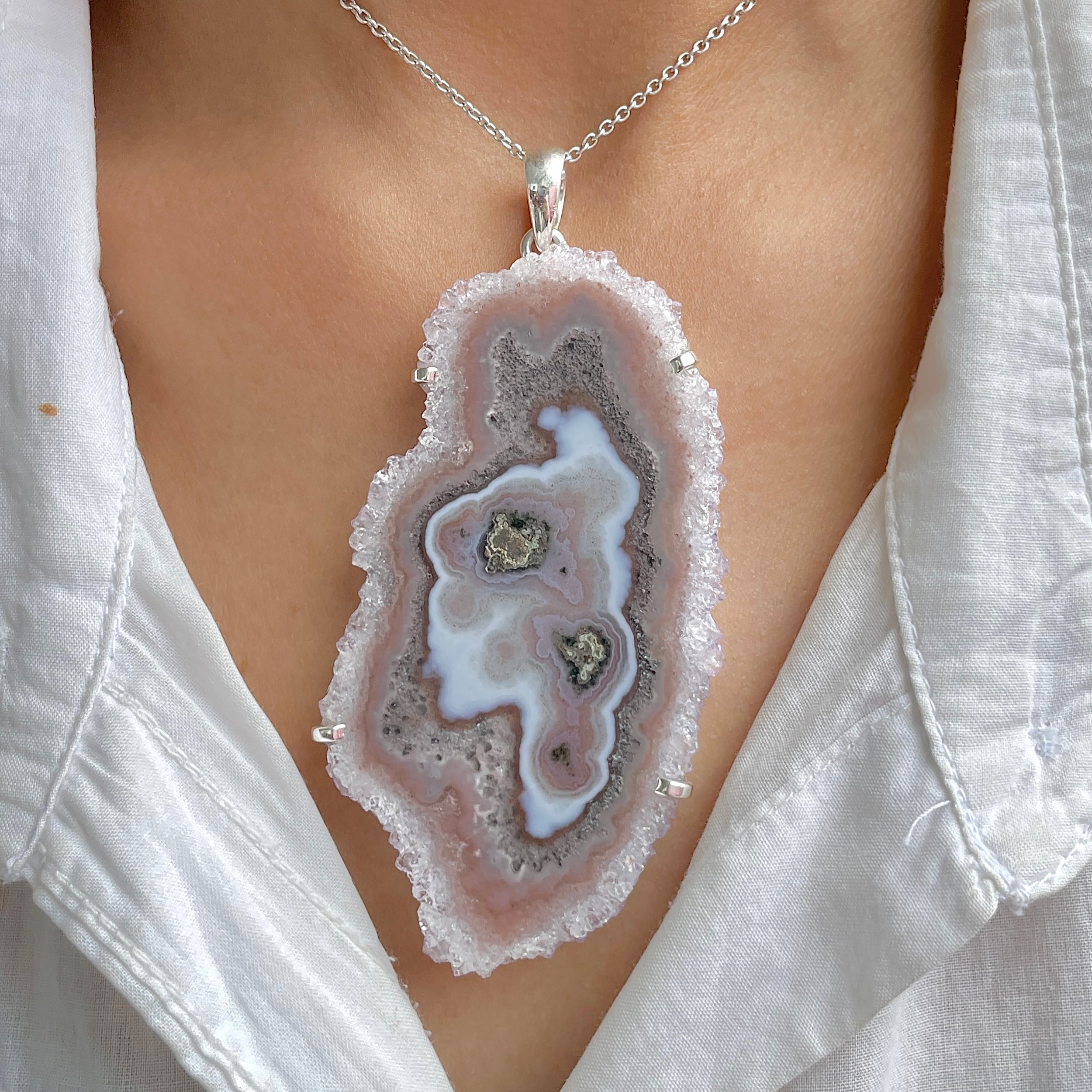 Amethyst Stalactite Pendant-(ASL-P-393.)