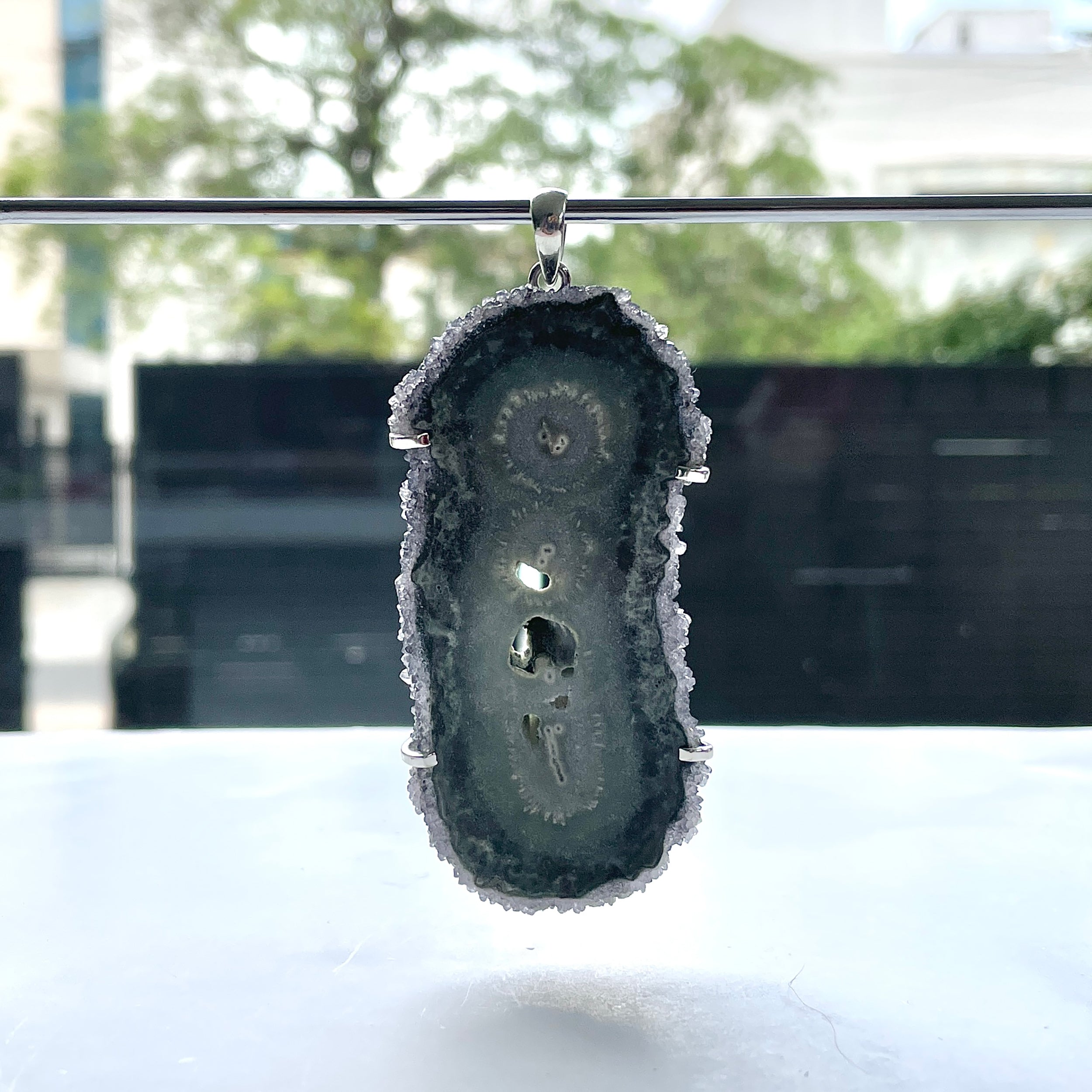 Amethyst Stalactite Pendant-(ASL-P-395.)