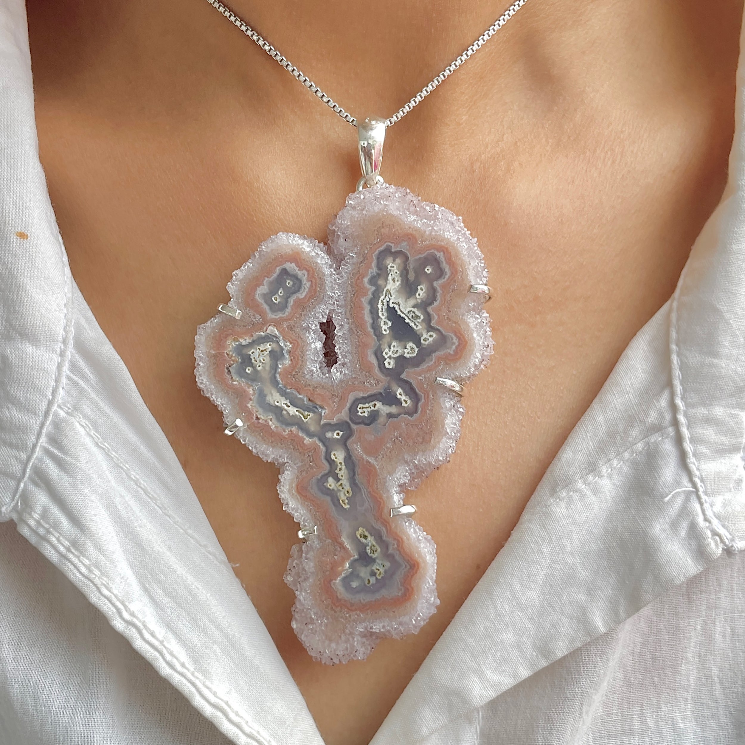 Amethyst Stalactite Pendant-(ASL-P-397.)