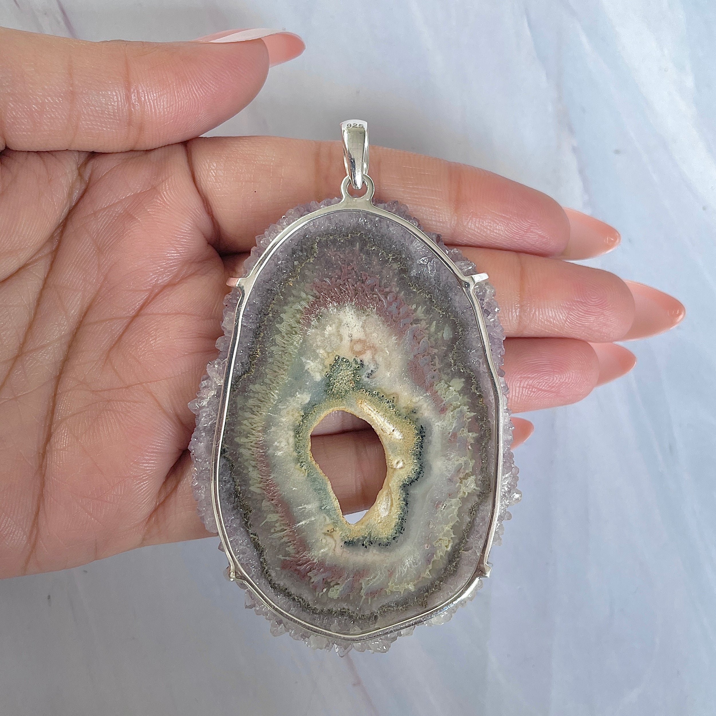 Amethyst Stalactite Pendant-(ASL-P-398.)