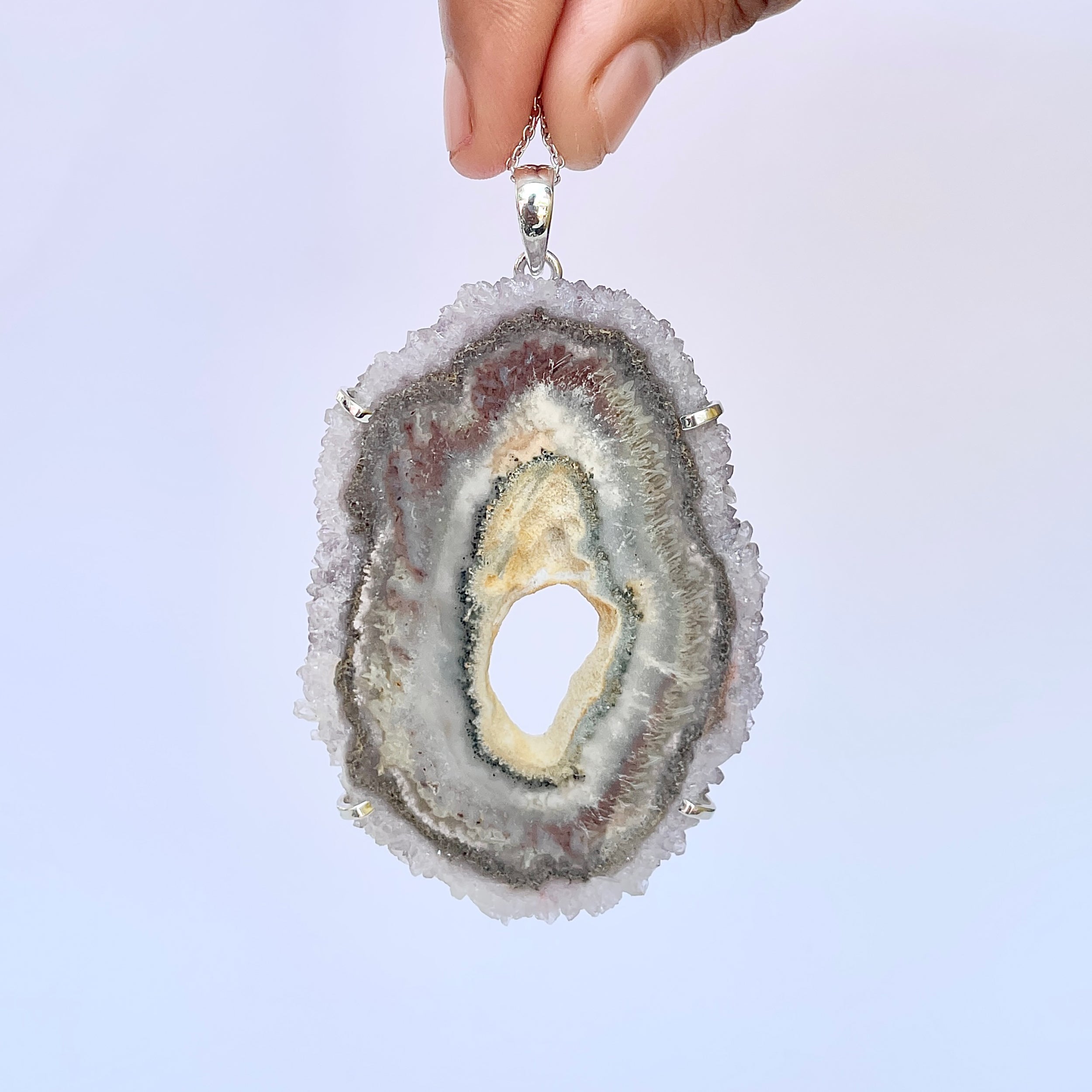 Amethyst Stalactite Pendant-(ASL-P-398.)