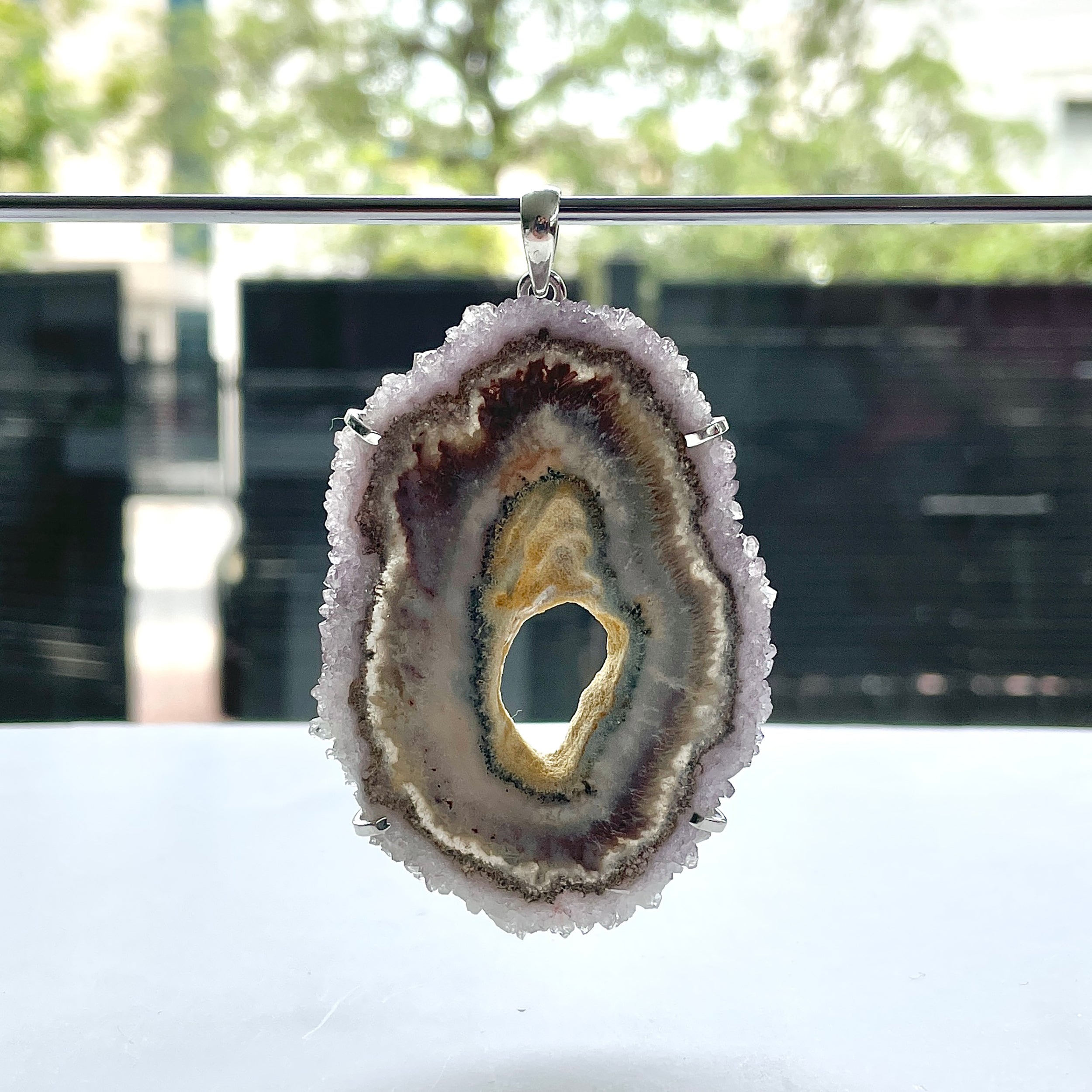 Amethyst Stalactite Pendant-(ASL-P-398.)