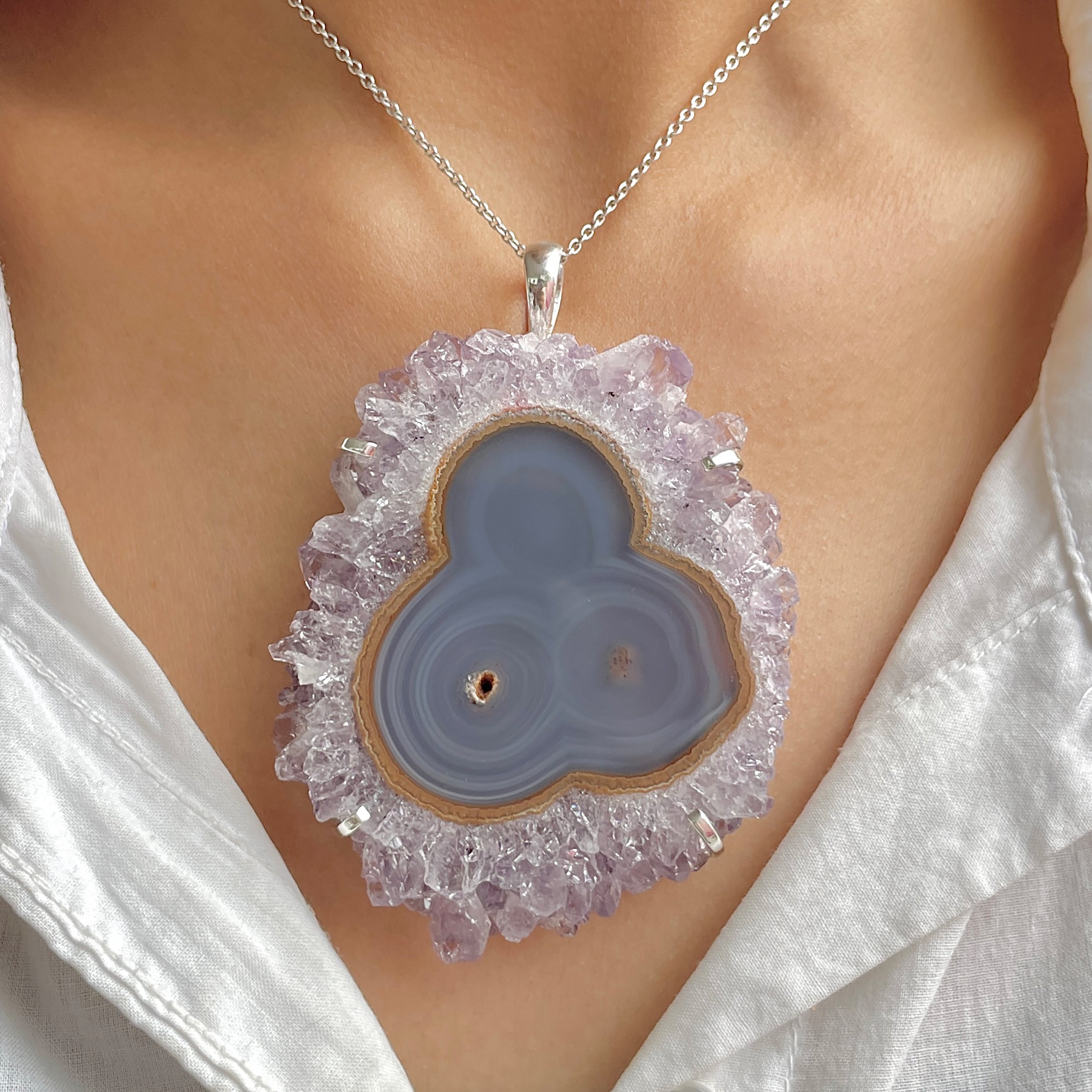 Amethyst Stalactite Pendant-(ASL-P-399.)