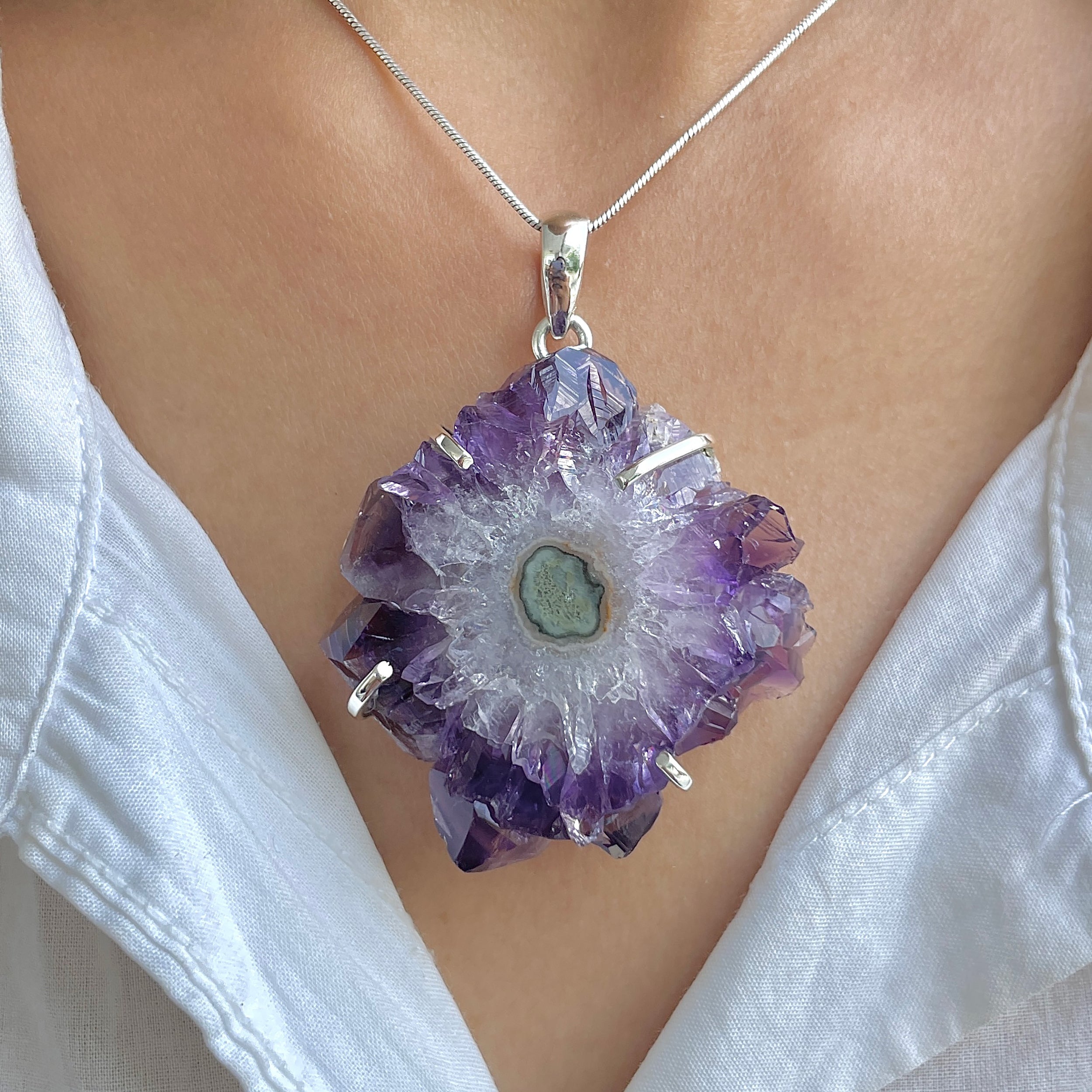 Amethyst Stalactite Pendant-(ASL-P-40.)