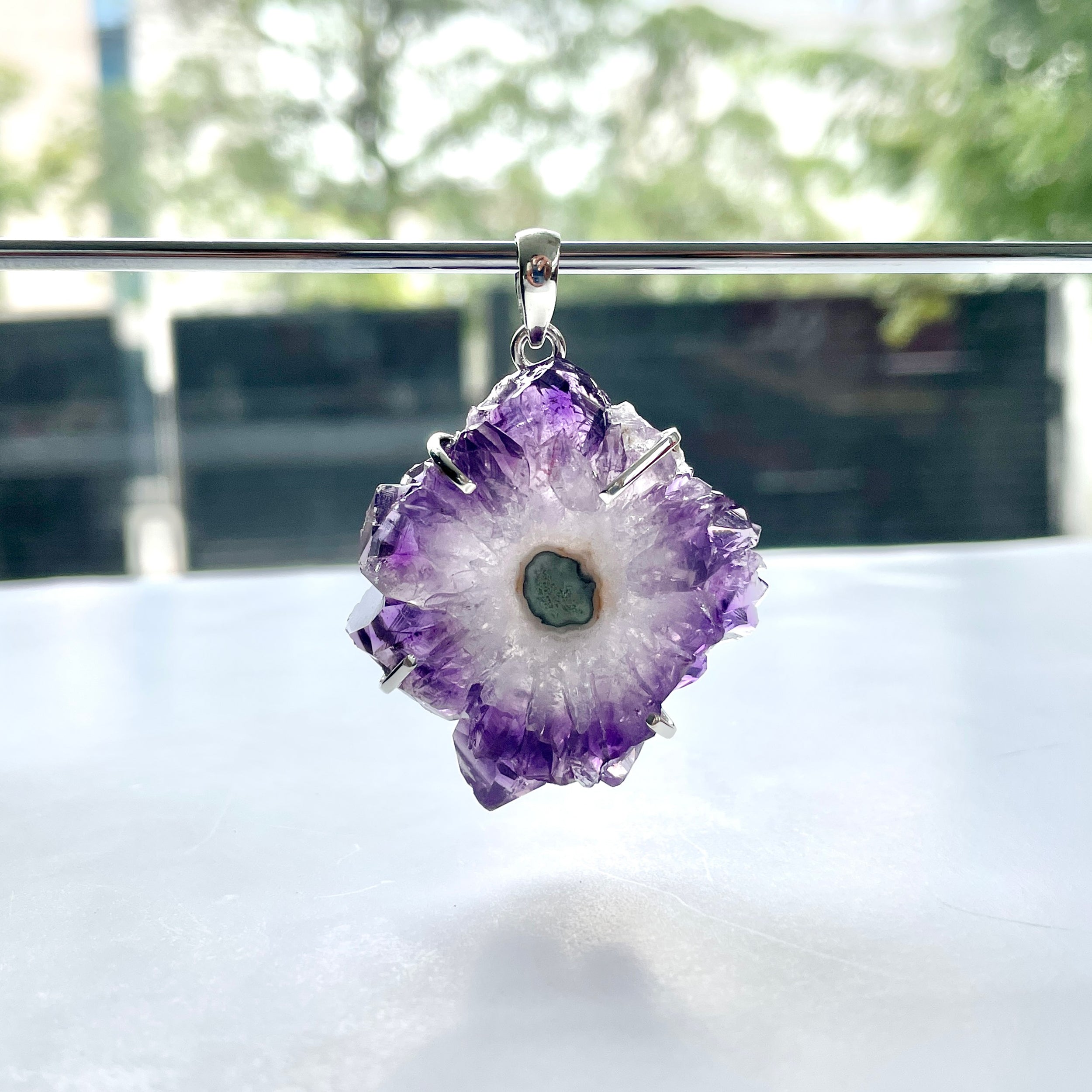 Amethyst Stalactite Pendant-(ASL-P-40.)