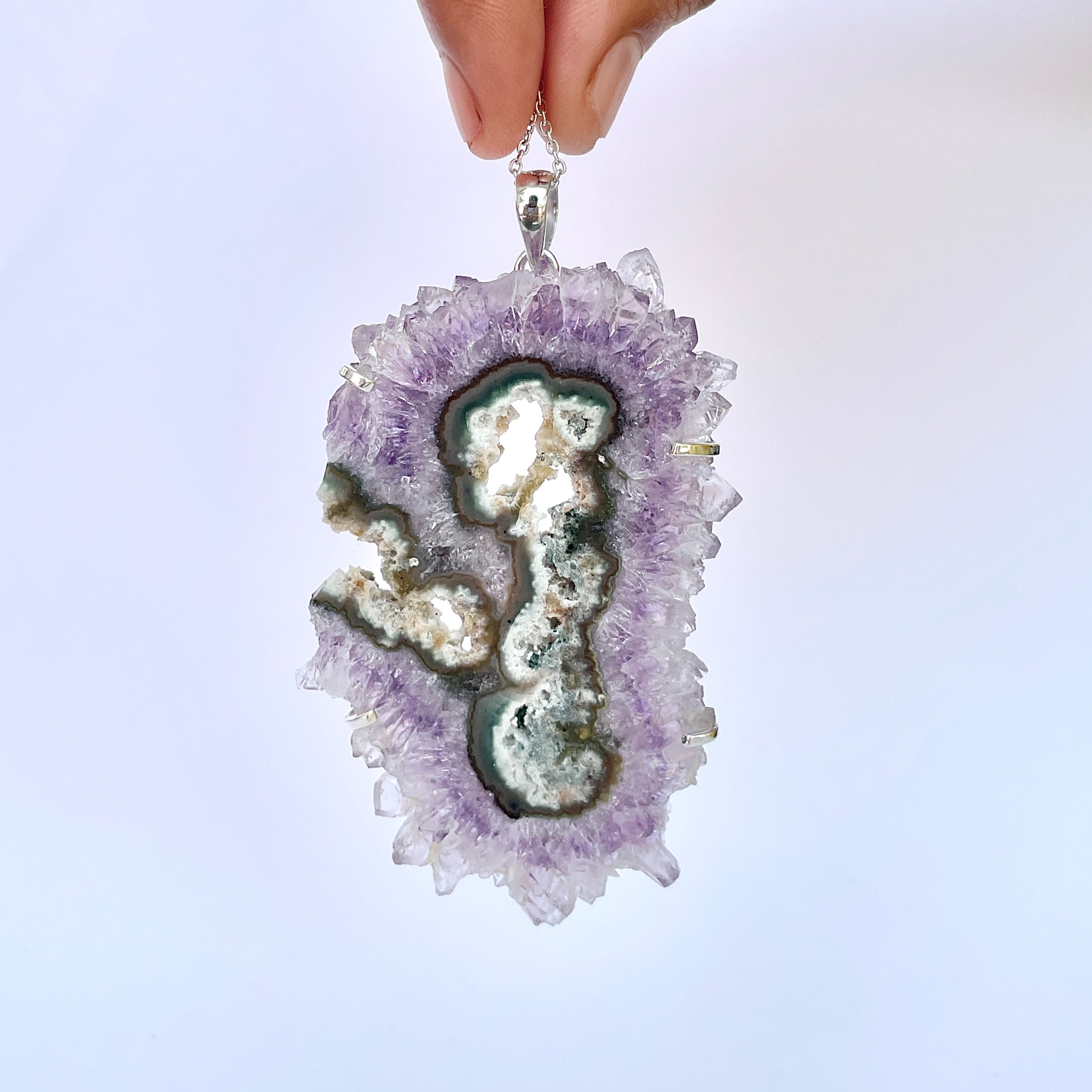 Amethyst Stalactite Pendant-(ASL-P-400.)