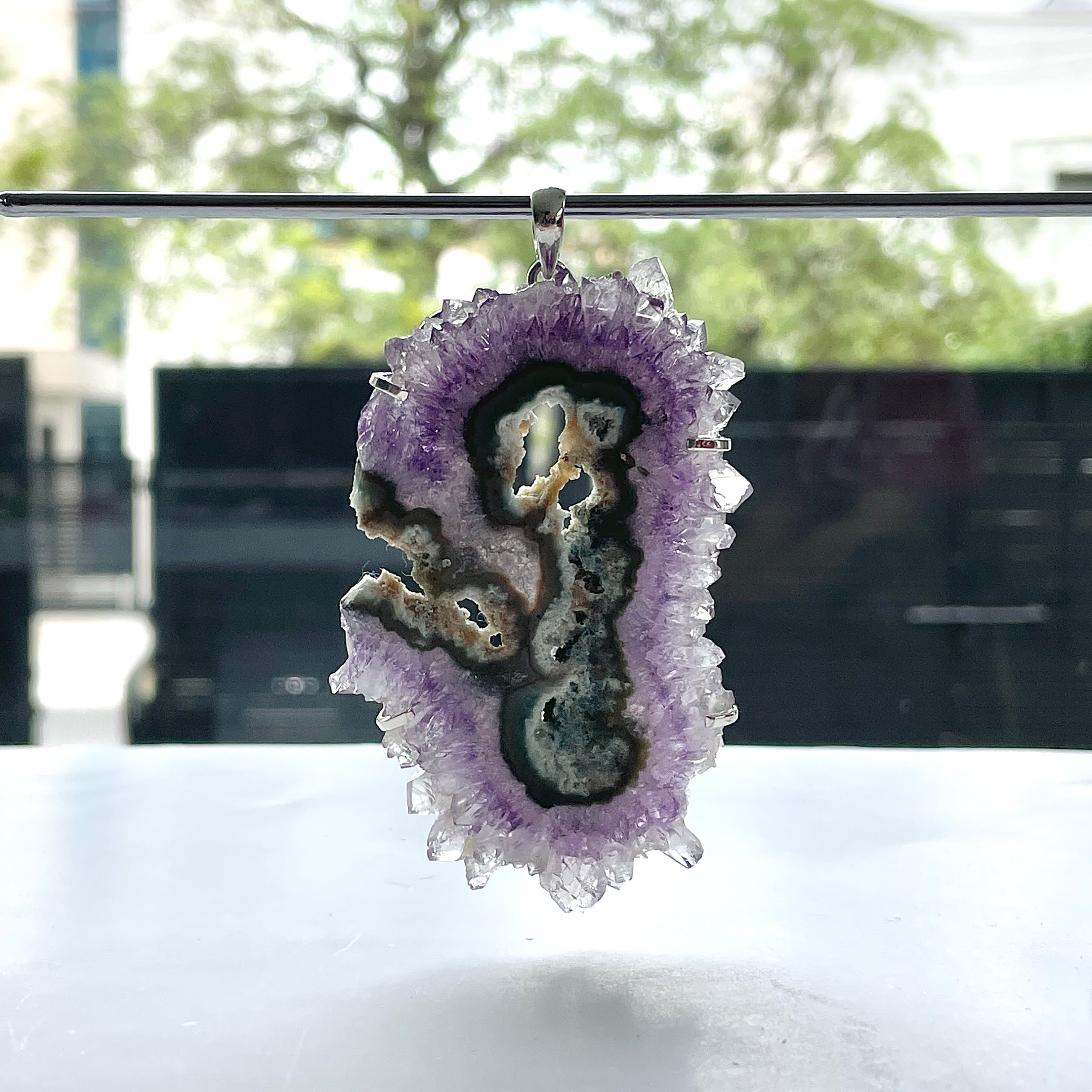 Amethyst Stalactite Pendant-(ASL-P-400.)