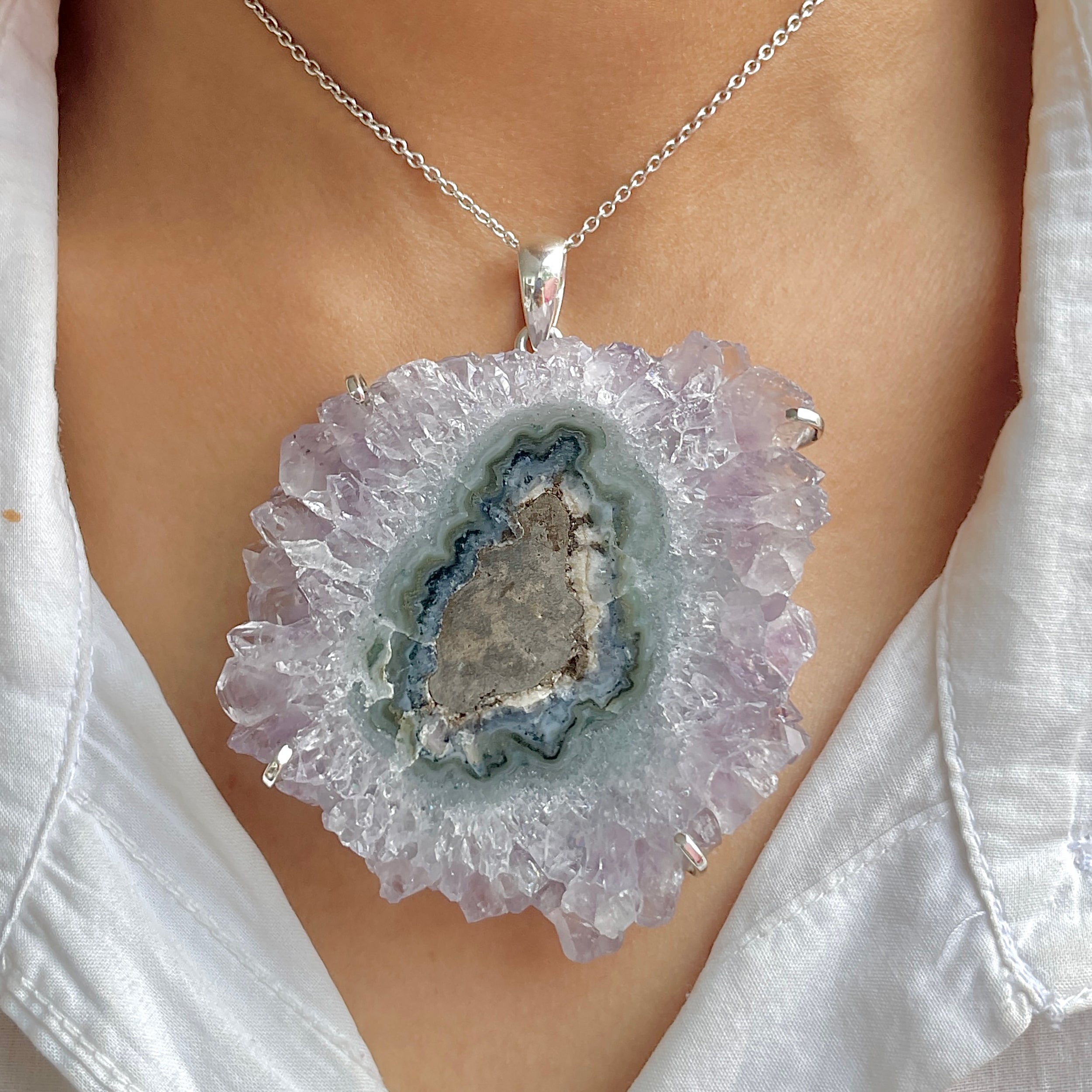 Amethyst Stalactite Pendant-(ASL-P-401.)