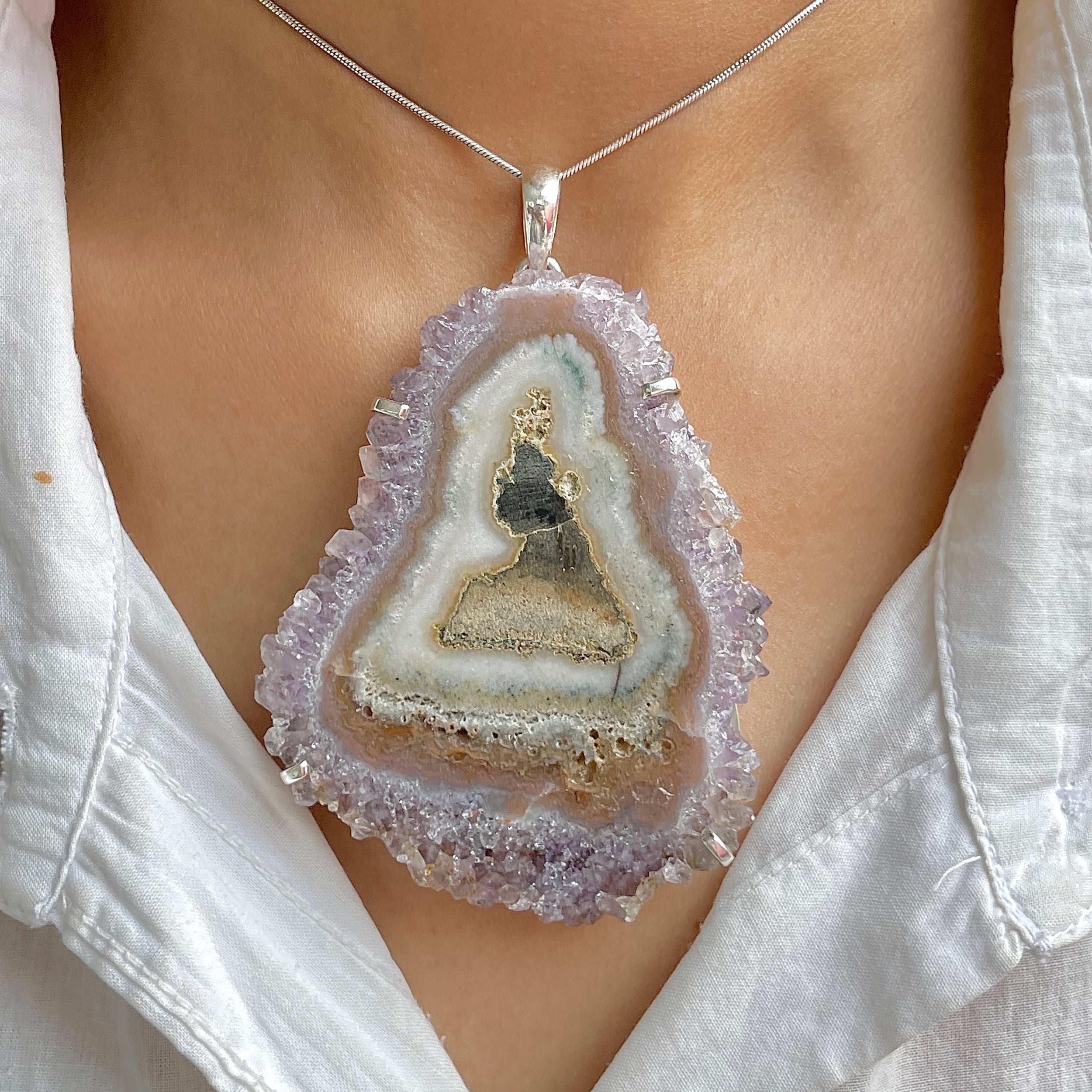 Amethyst Stalactite Pendant-(ASL-P-402.)