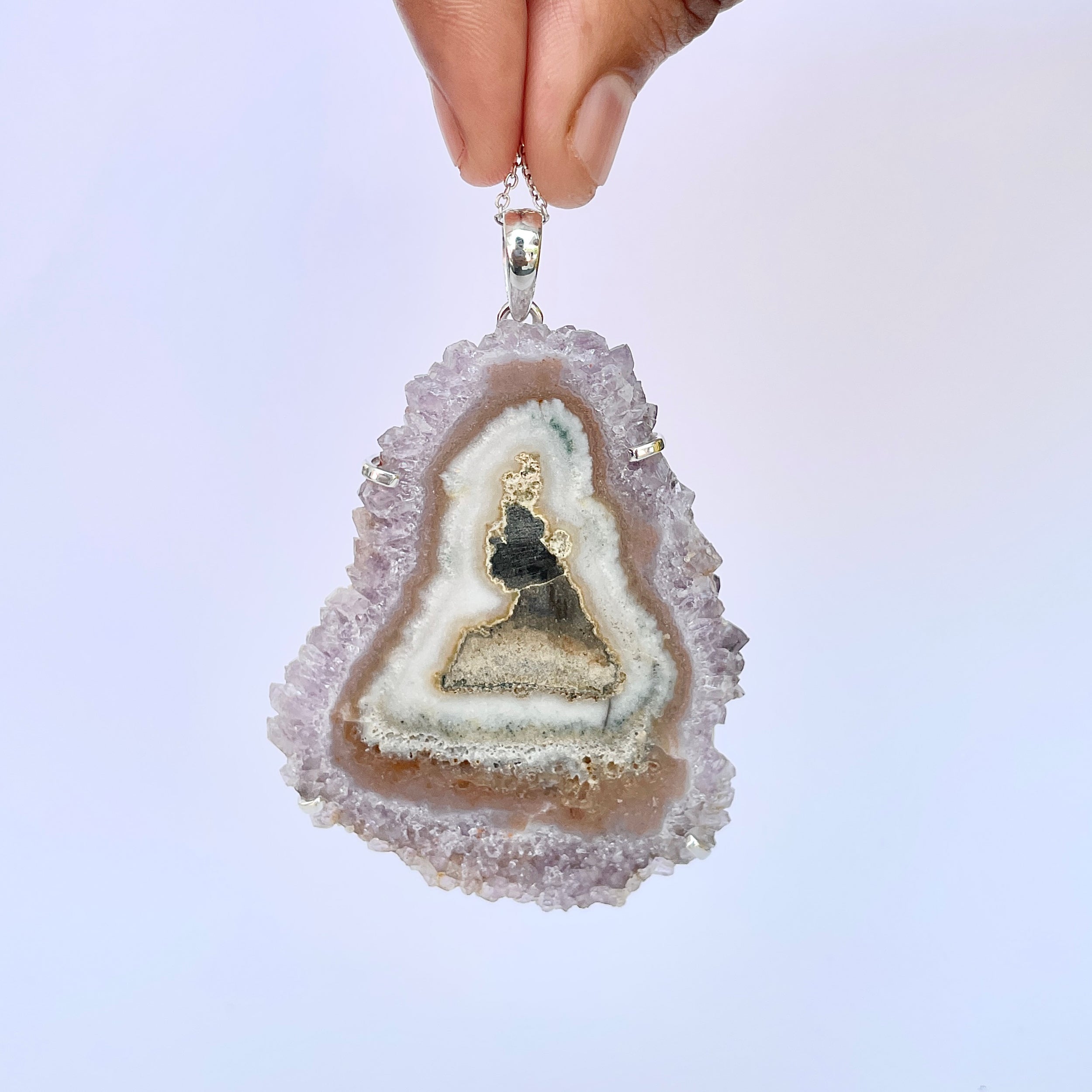Amethyst Stalactite Pendant-(ASL-P-402.)
