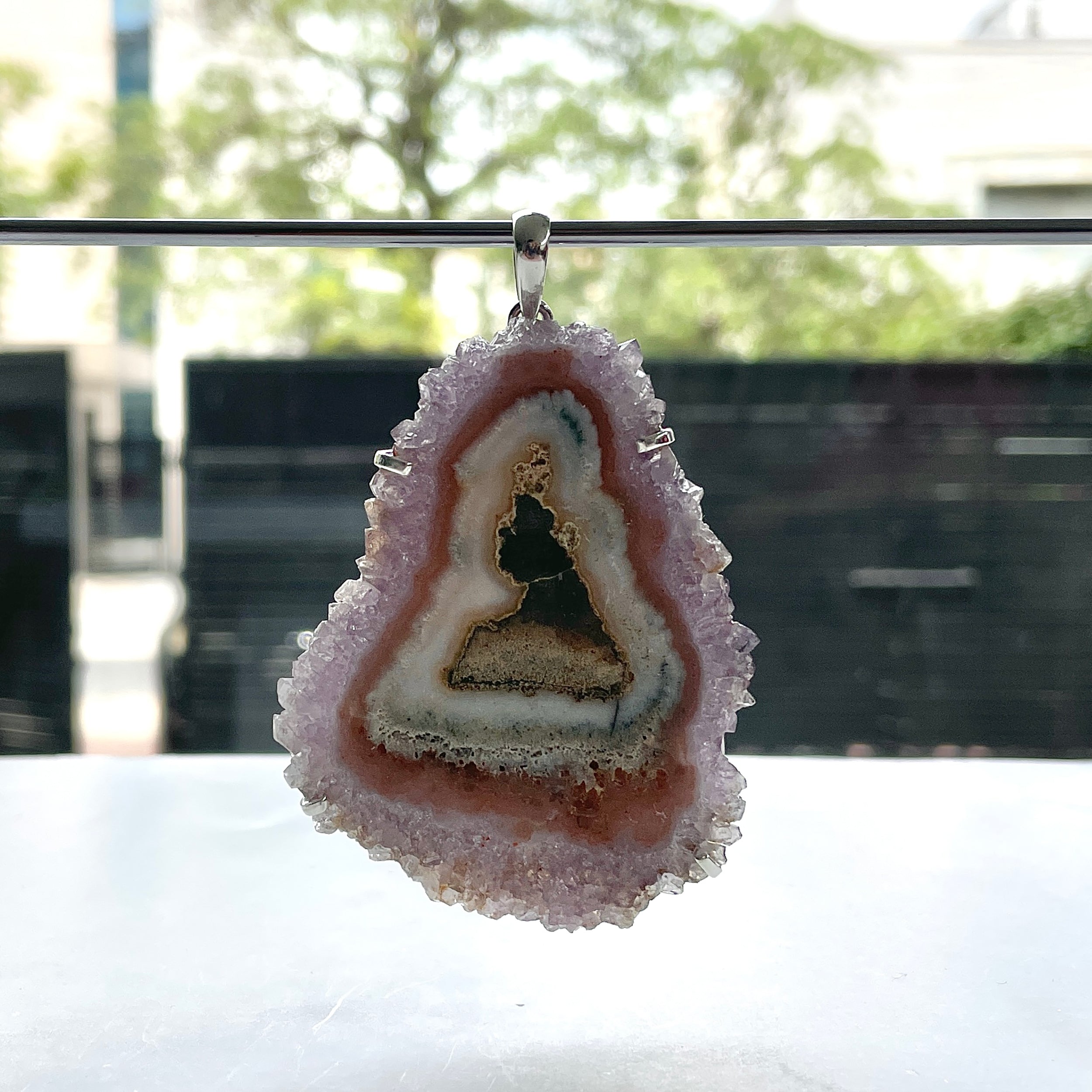 Amethyst Stalactite Pendant-(ASL-P-402.)