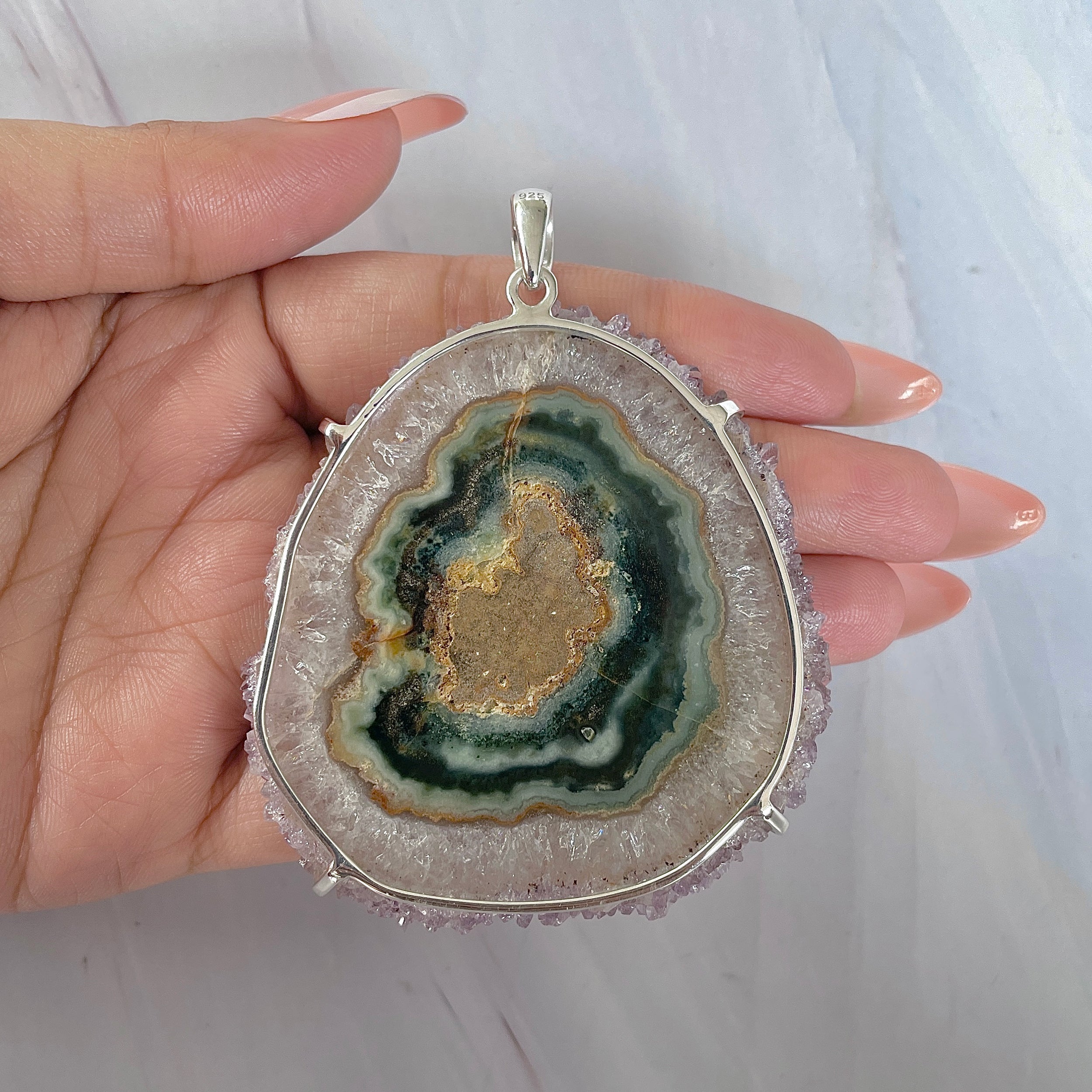 Amethyst Stalactite Pendant-(ASL-P-403.)