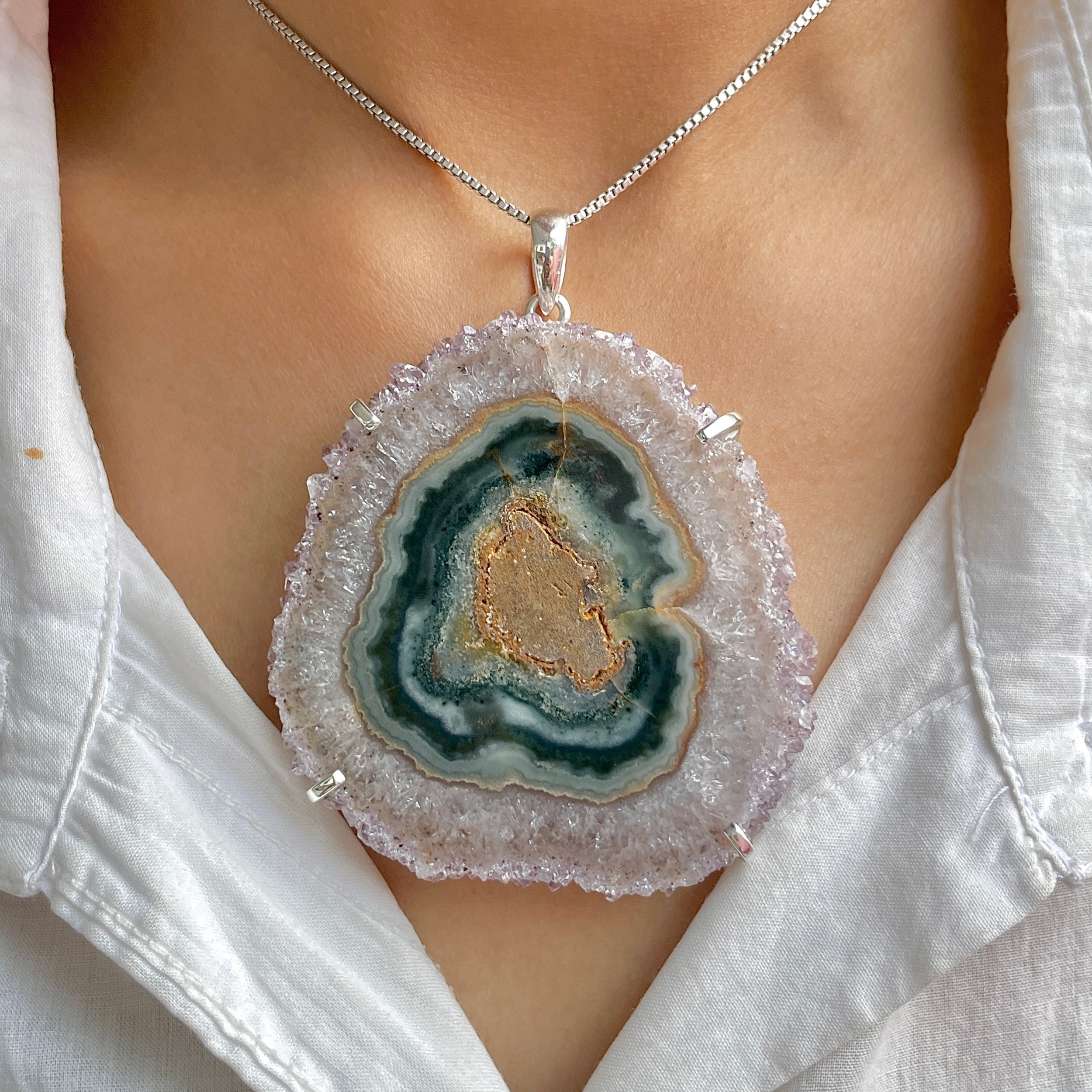 Amethyst Stalactite Pendant-(ASL-P-403.)