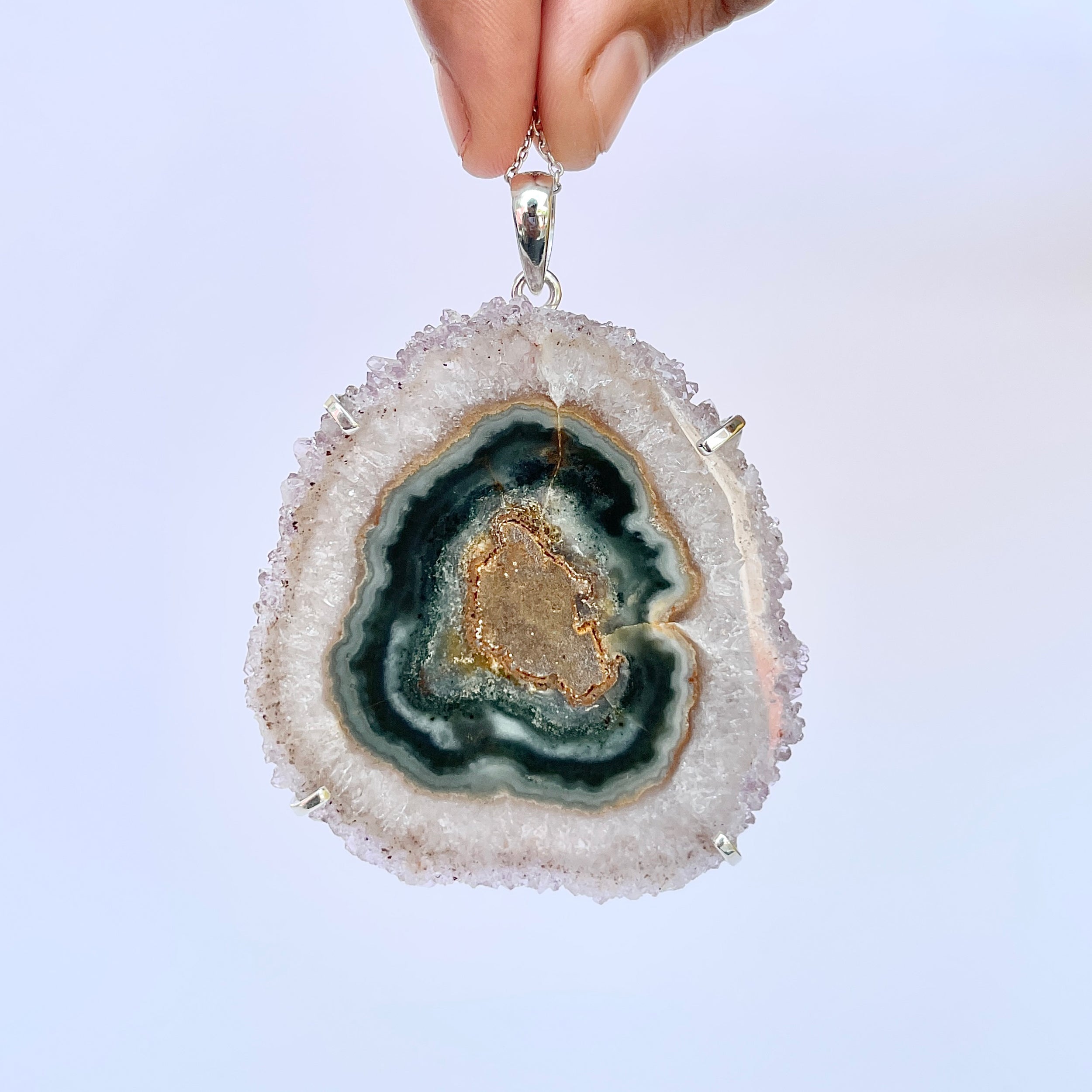 Amethyst Stalactite Pendant-(ASL-P-403.)