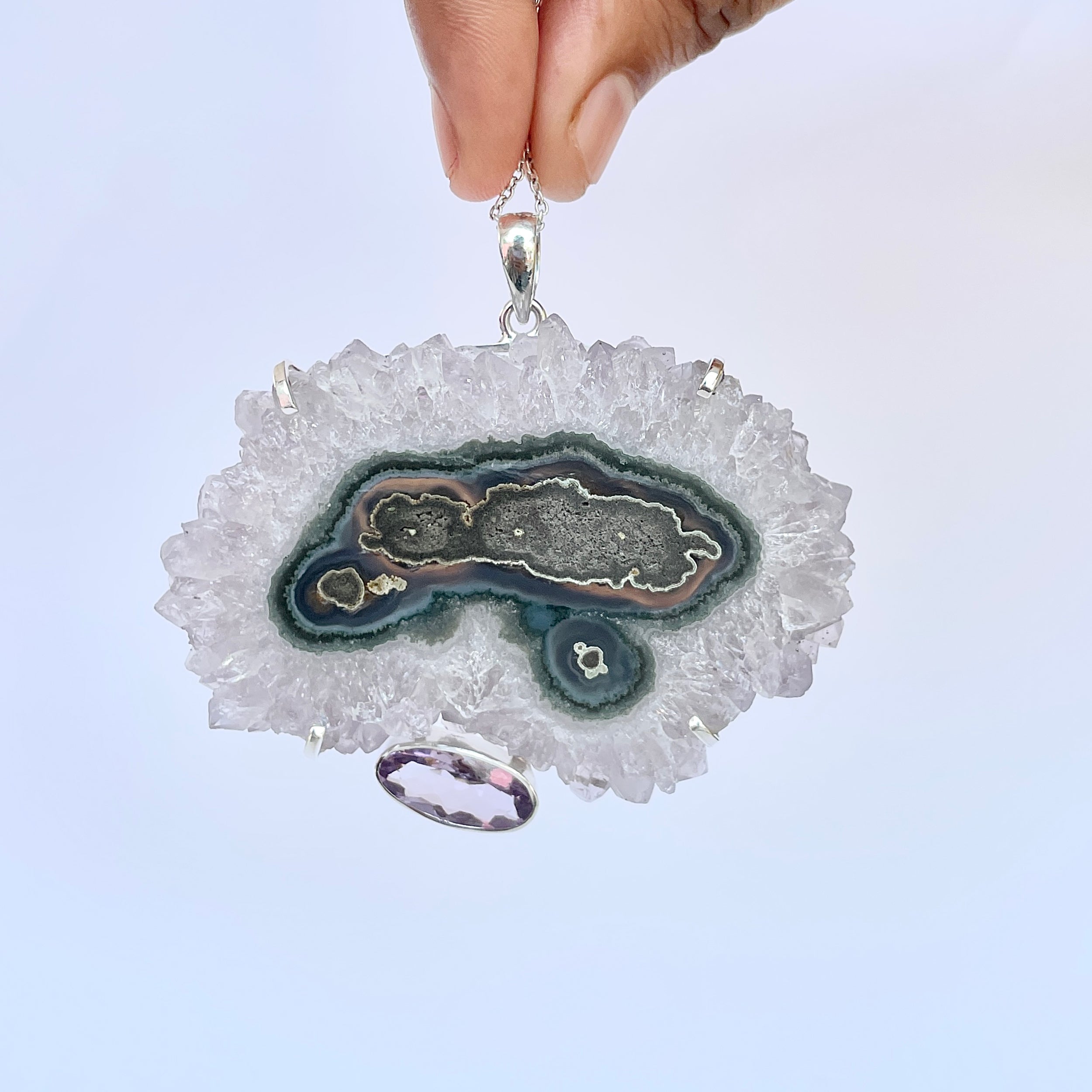 Amethyst Stalactite Pendant-(ASL-P-404.)