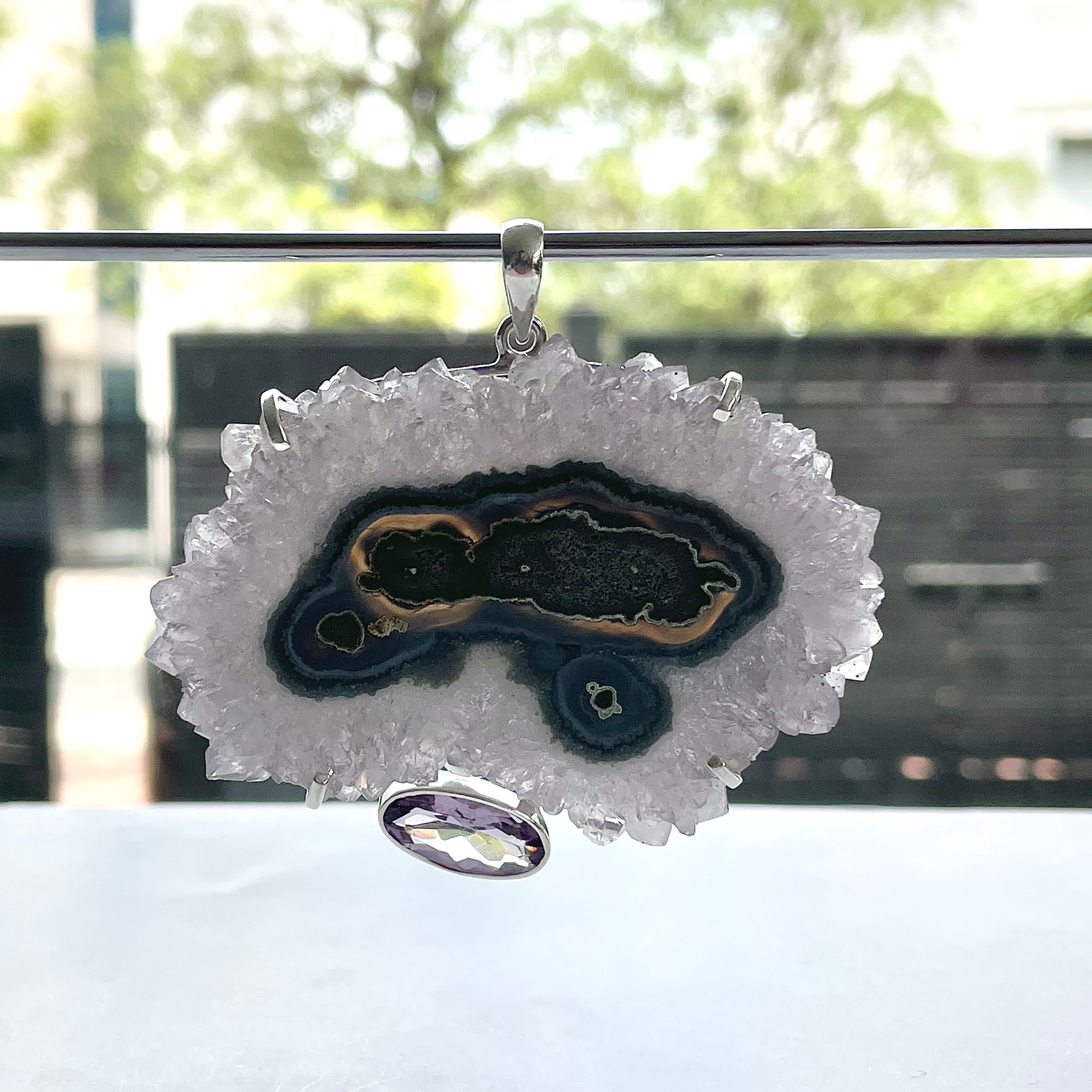 Amethyst Stalactite Pendant-(ASL-P-404.)