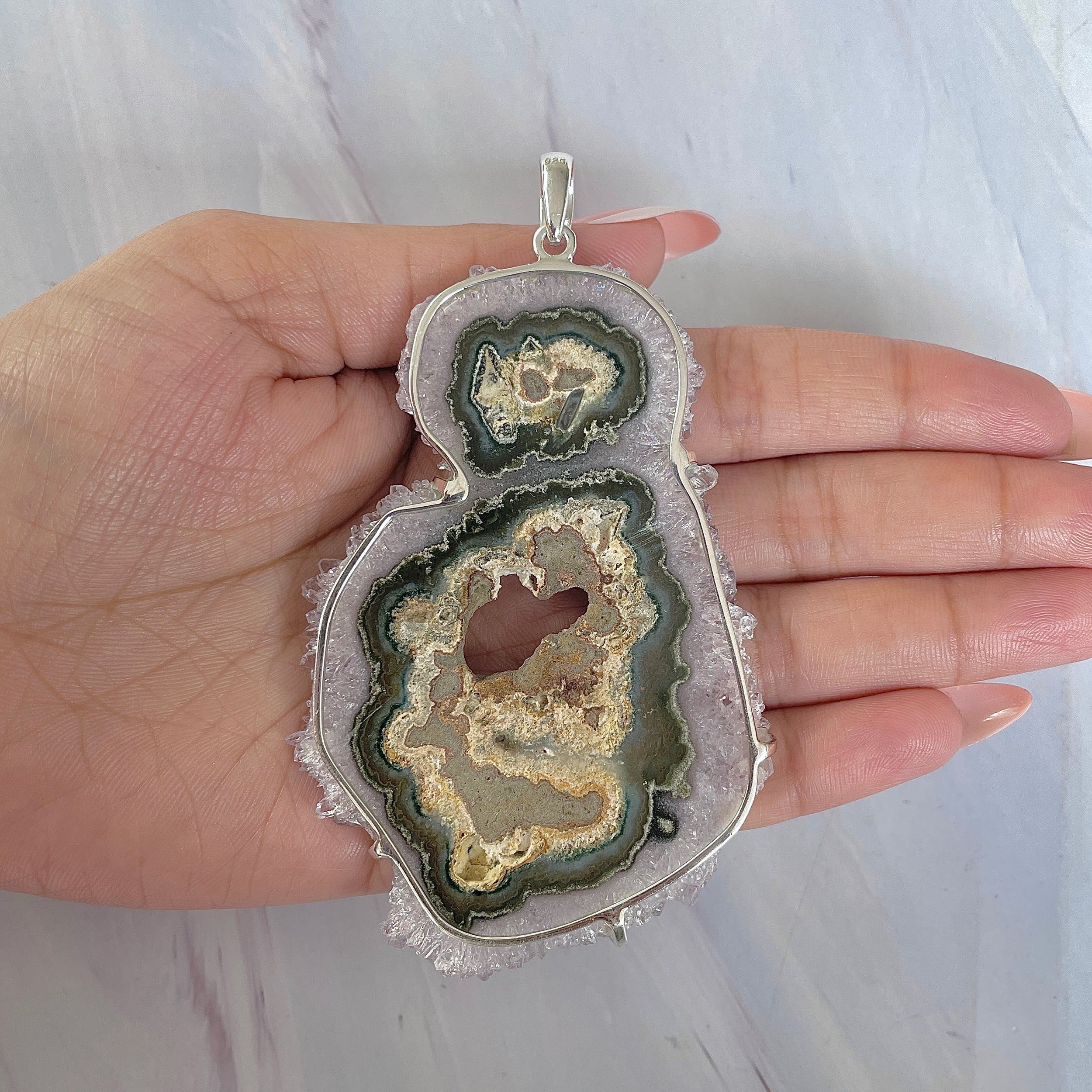 Amethyst Stalactite Pendant-(ASL-P-405.)