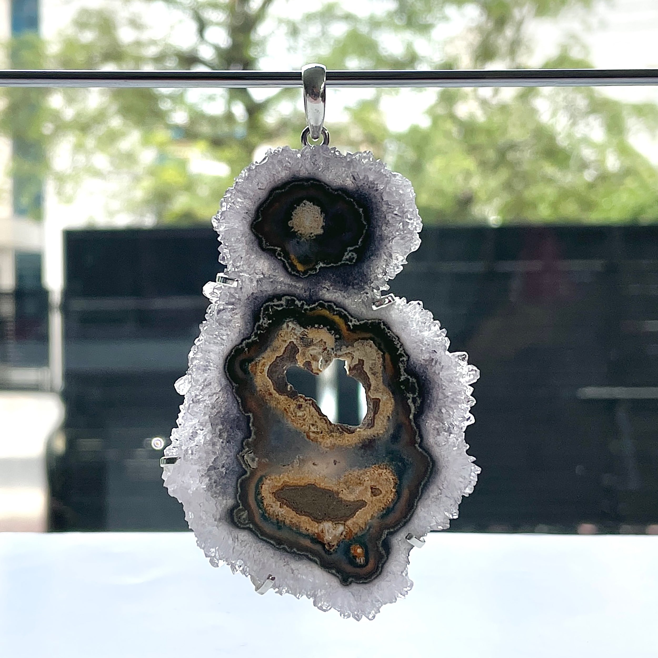 Amethyst Stalactite Pendant-(ASL-P-405.)